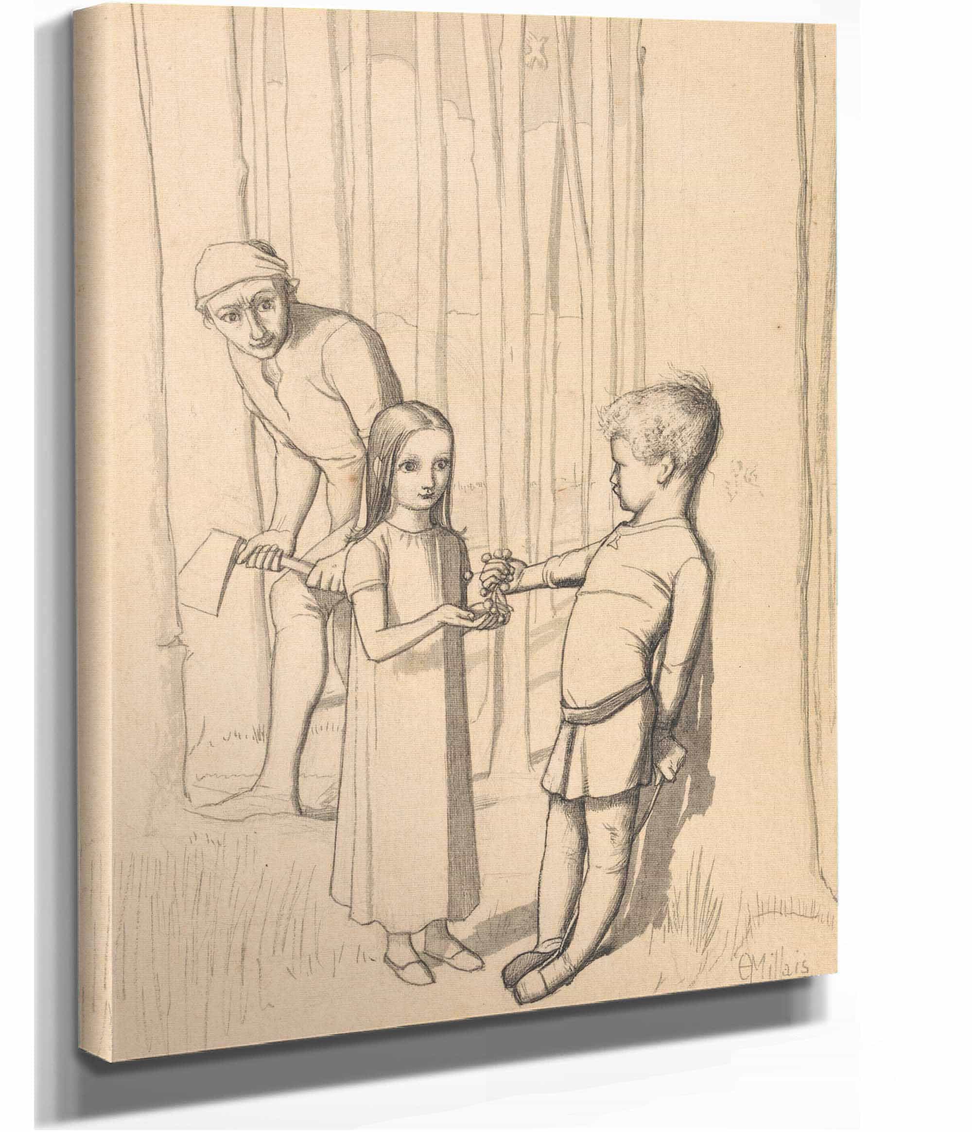 Study For The Woodmans Daughter by Sir John Everett Millais - Image 2