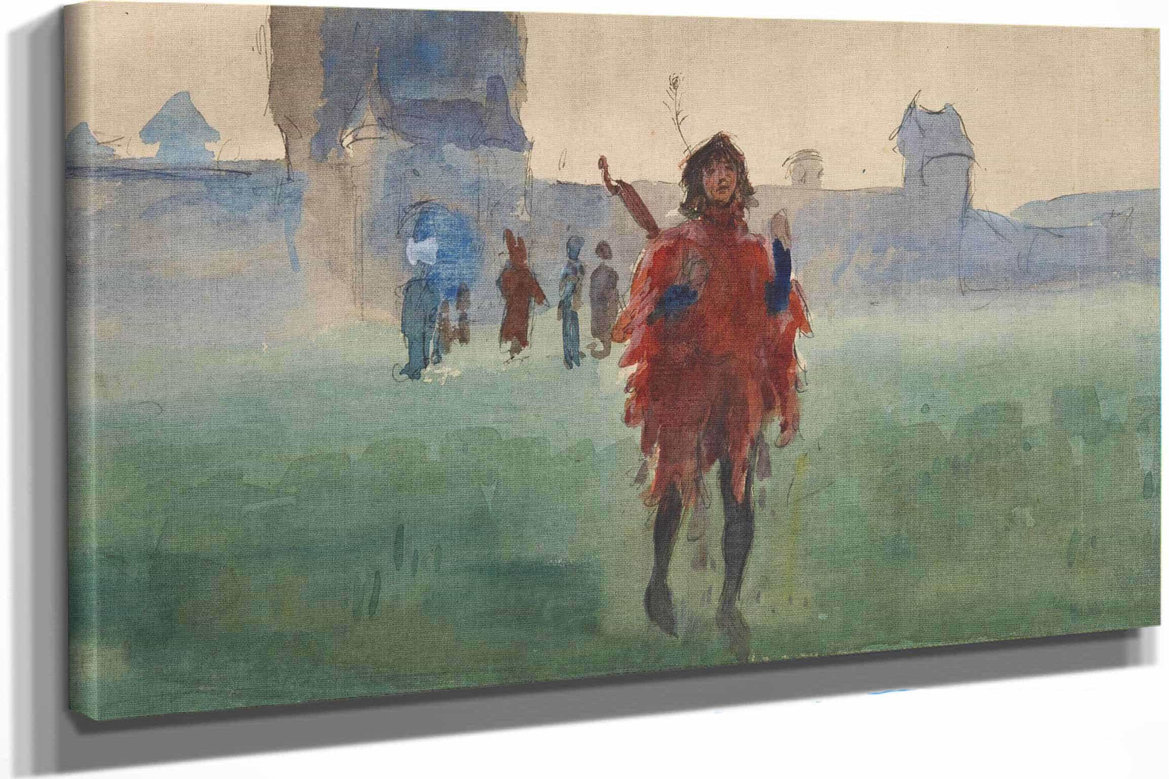 Study For Wandering Minstrel Oil Painting by Edwin Austin Abbey - Image 5