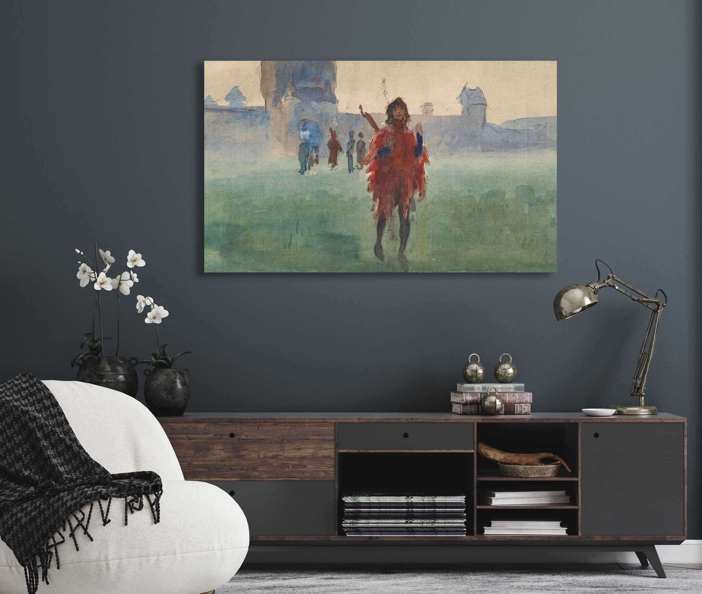Study For Wandering Minstrel Oil Painting by Edwin Austin Abbey - Image 9