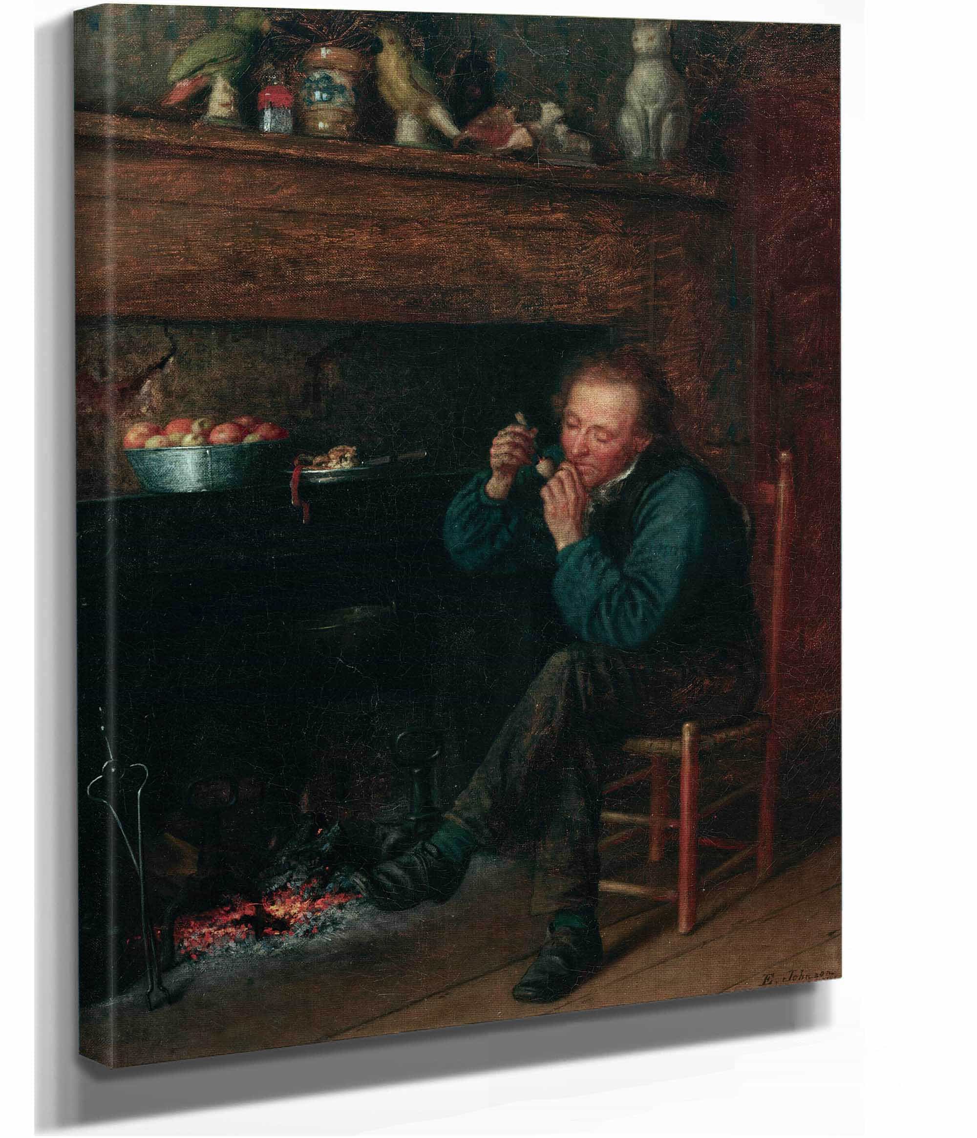 Study From Life Down East by Eastman Johnson - Image 2