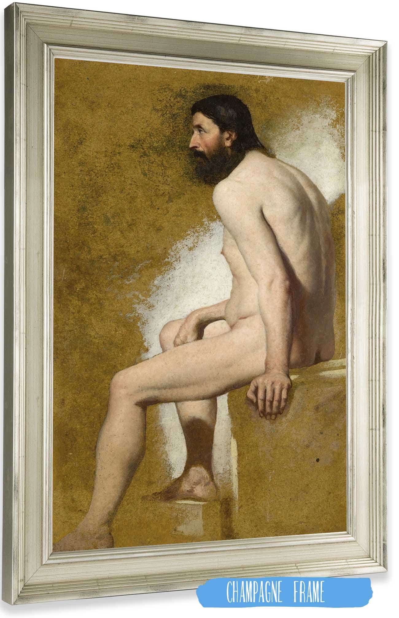 Study Of A Bearded Male Nude by William Etty