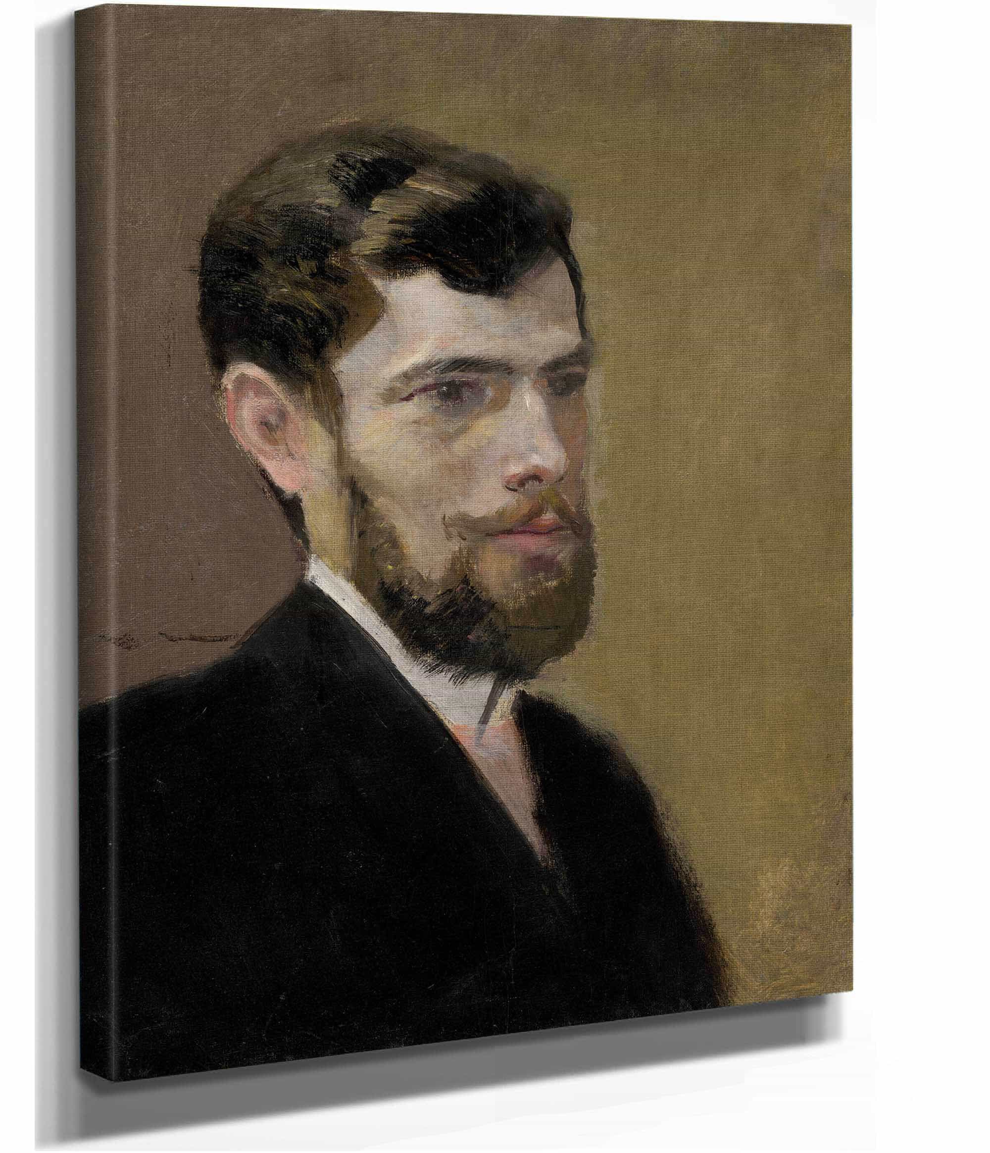 Study Of A Bearded Man In A Black Suit by Ladislav Mednyanszky - Image 2