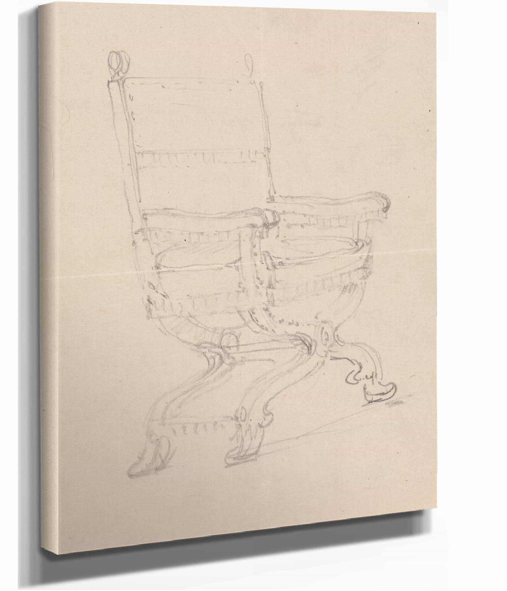 Study Of A Chair by Robert Smirke - Image 2