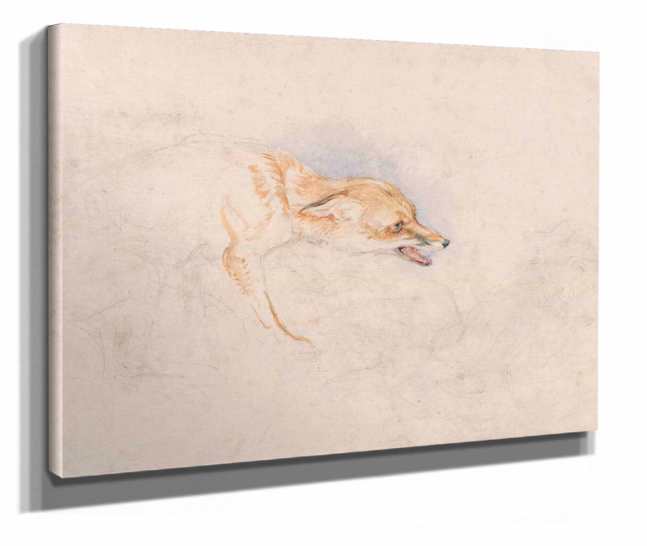 Study Of A Crouching Fox Facing Right by John Frederick Lewis - Image 2