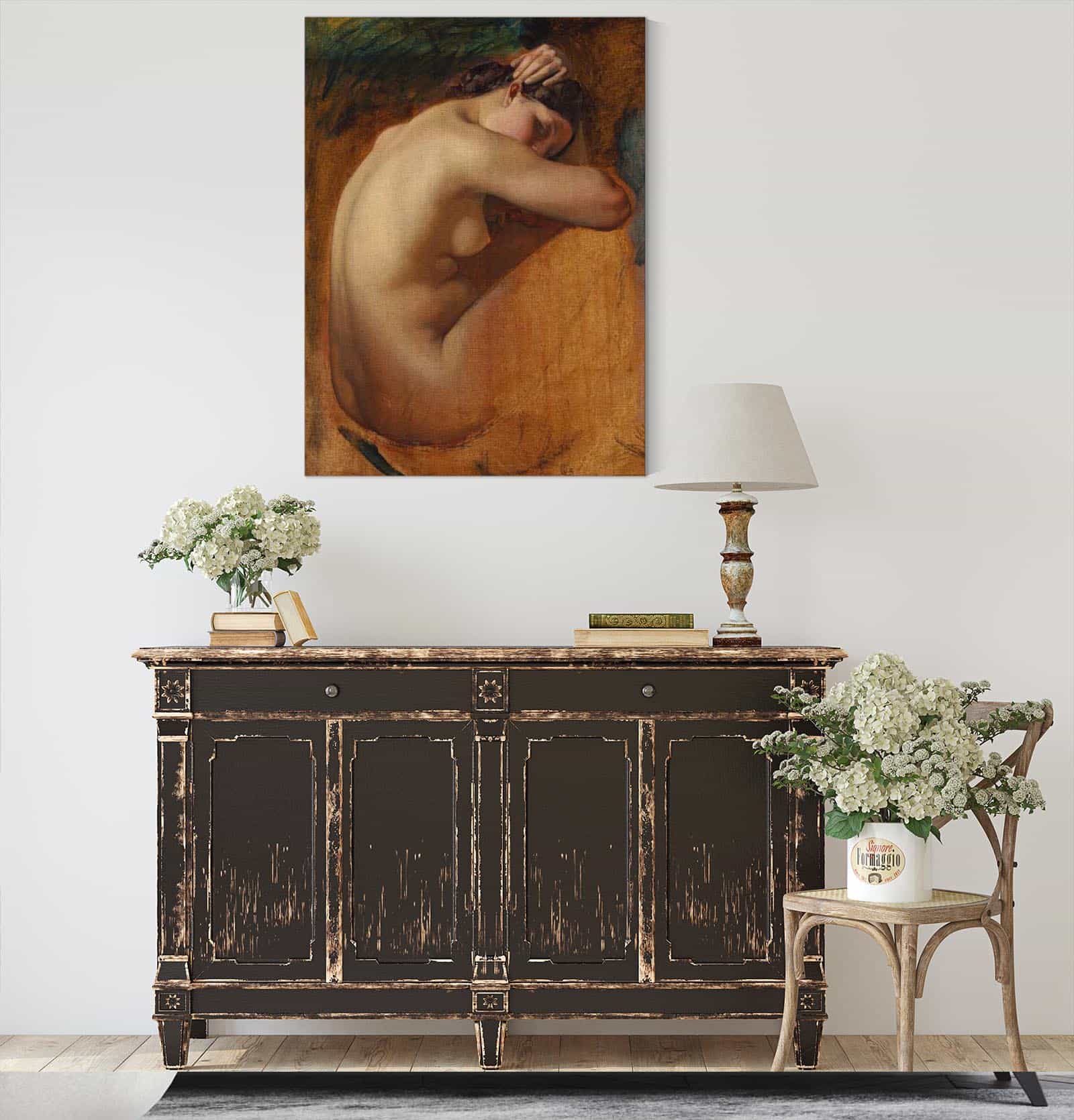 Study Of A Female Nude by Henri Lehmann - Image 4