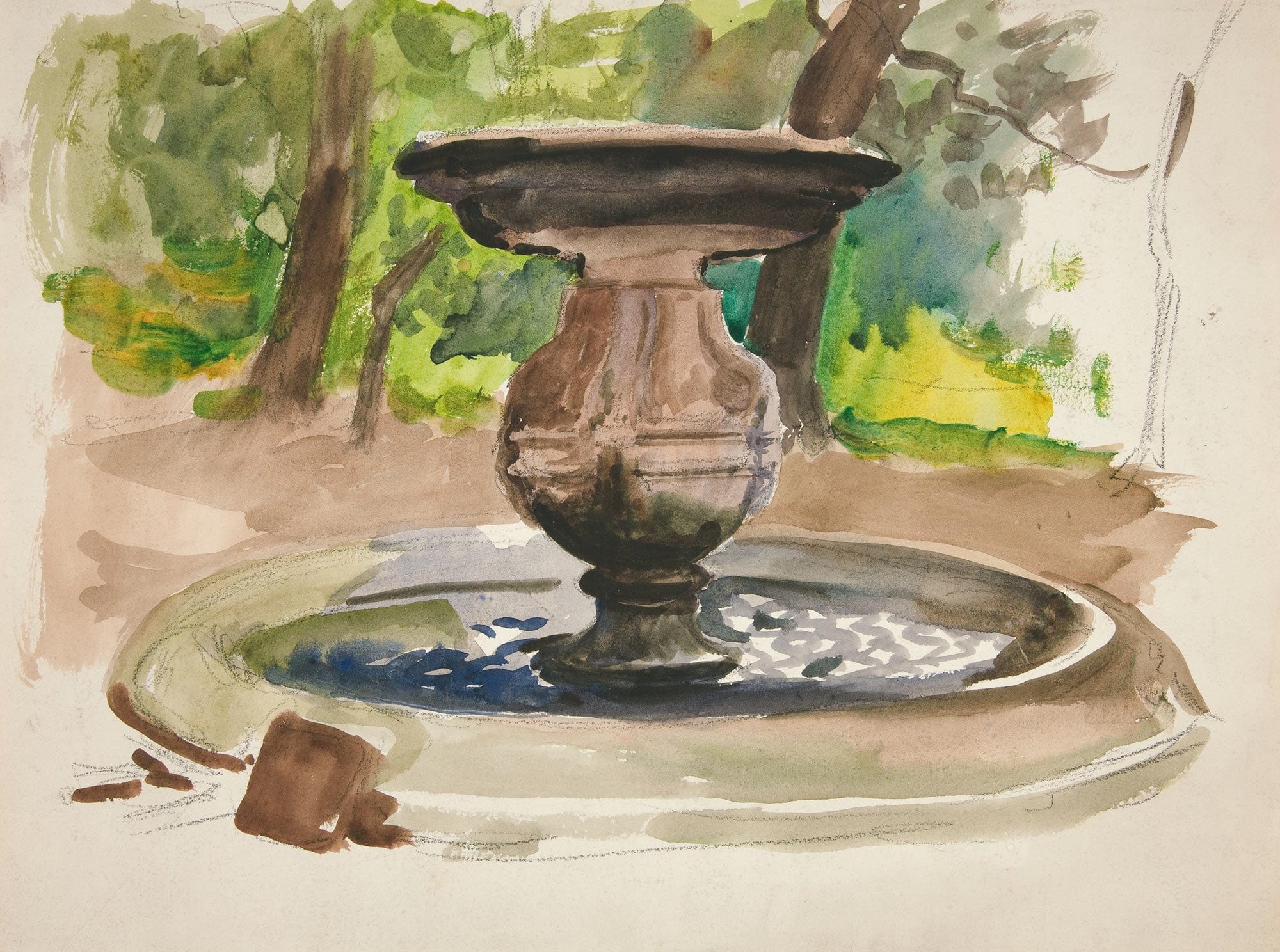 Study Of A Fountain by Edwin Austin Abbey - Image 2