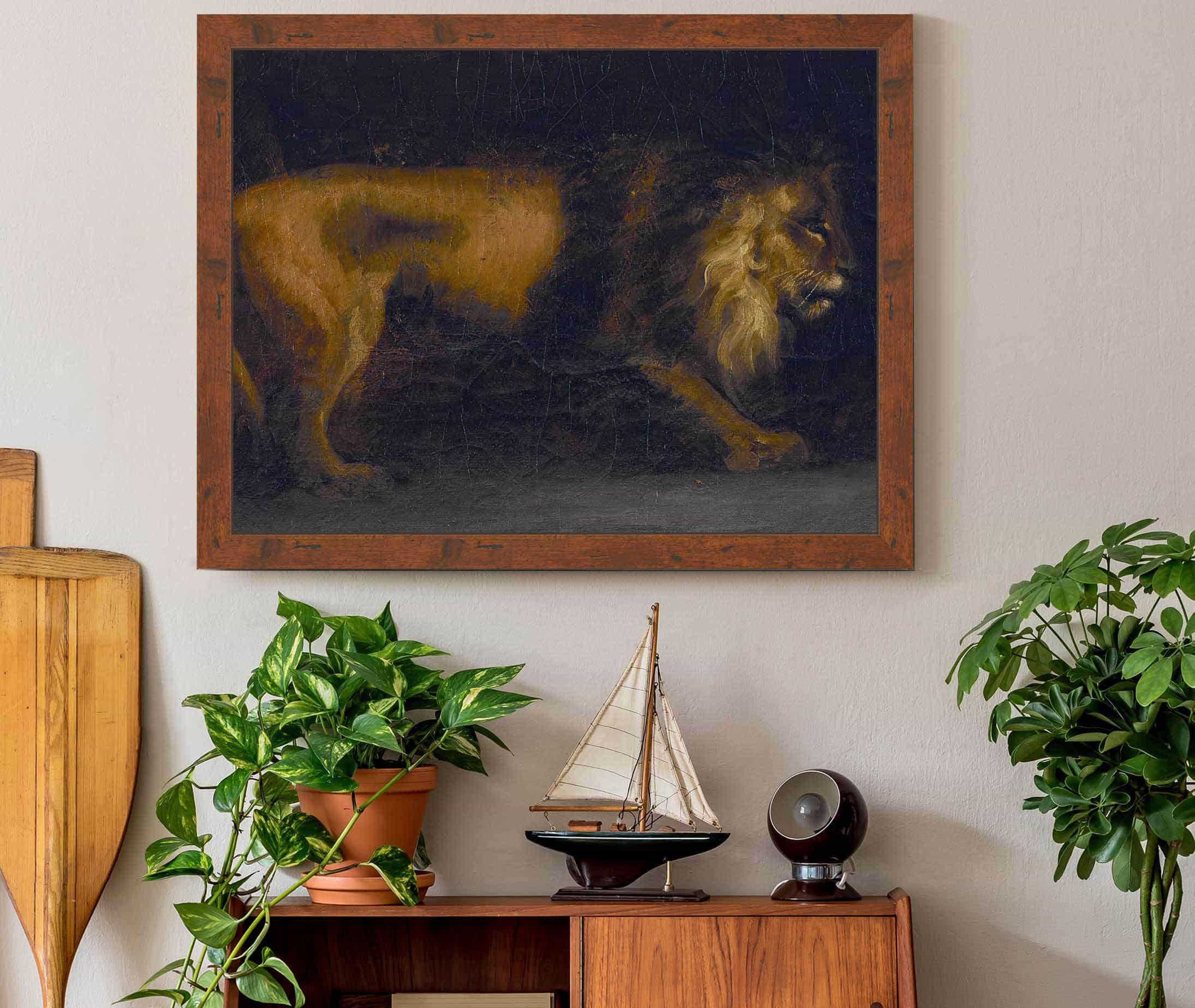 Study Of A Lion by Theodore Gericault - Image 3