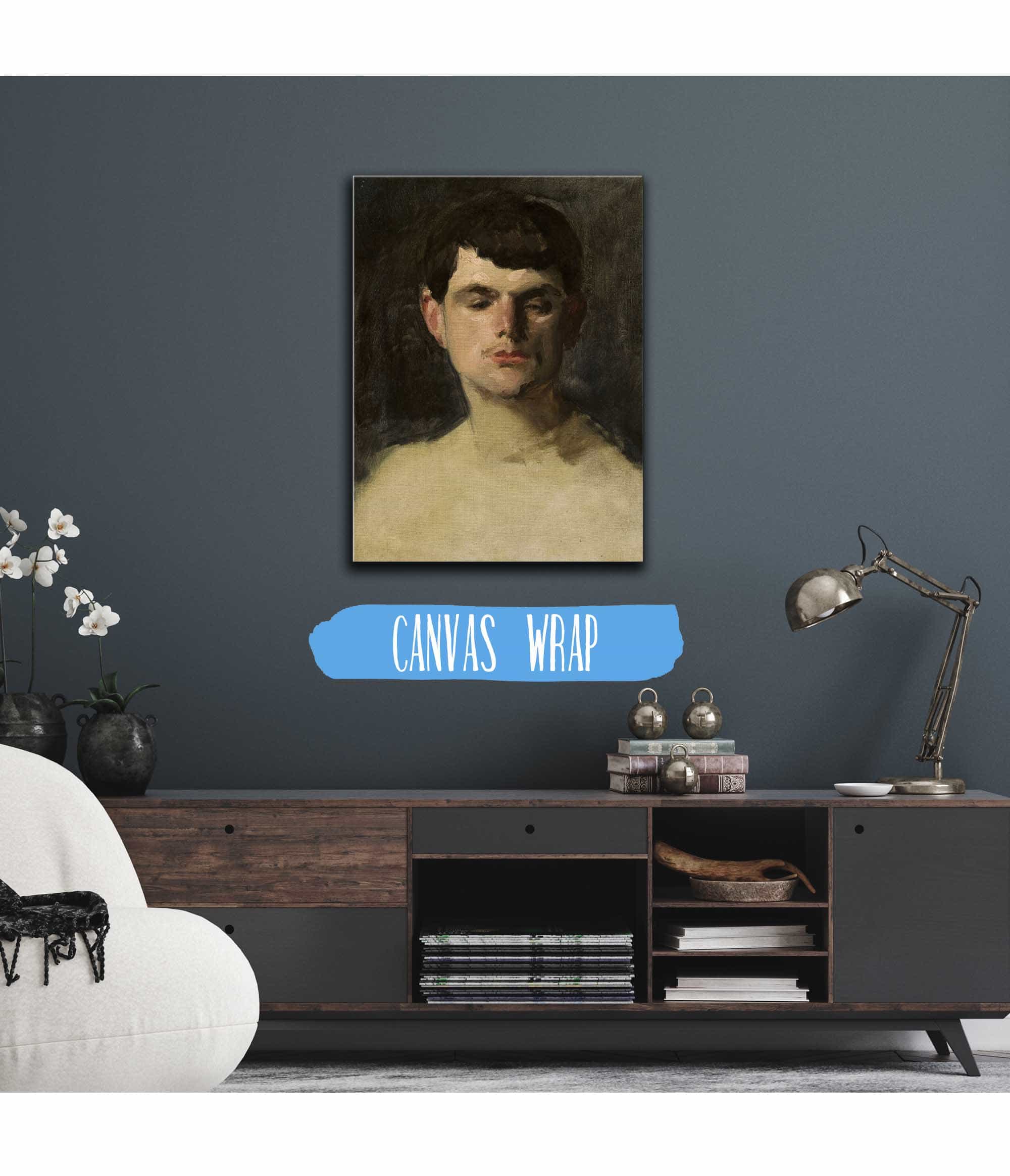 Study Of A Male Head by Carolus Duran - Image 3
