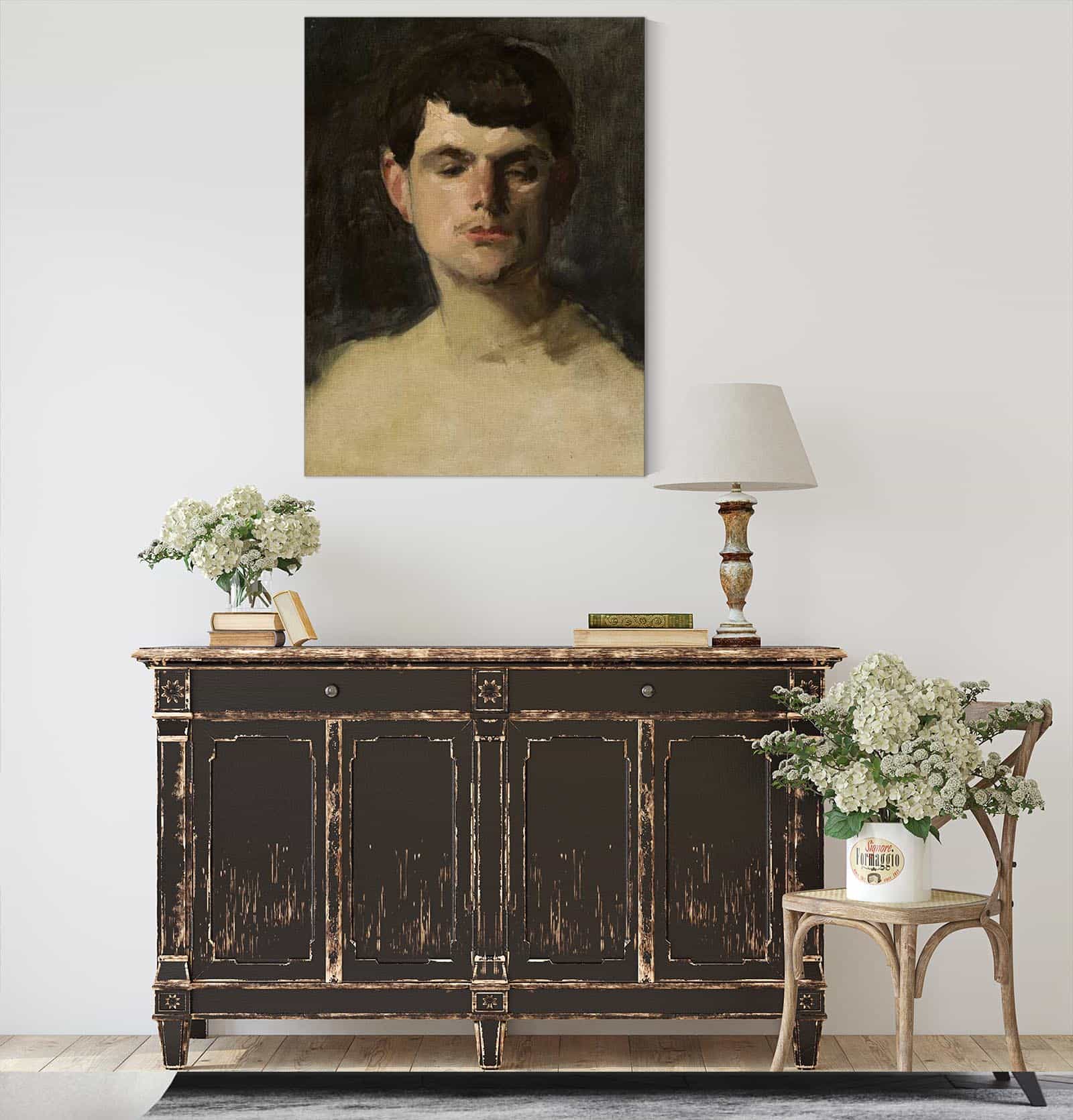 Study Of A Male Head by Carolus Duran - Image 4
