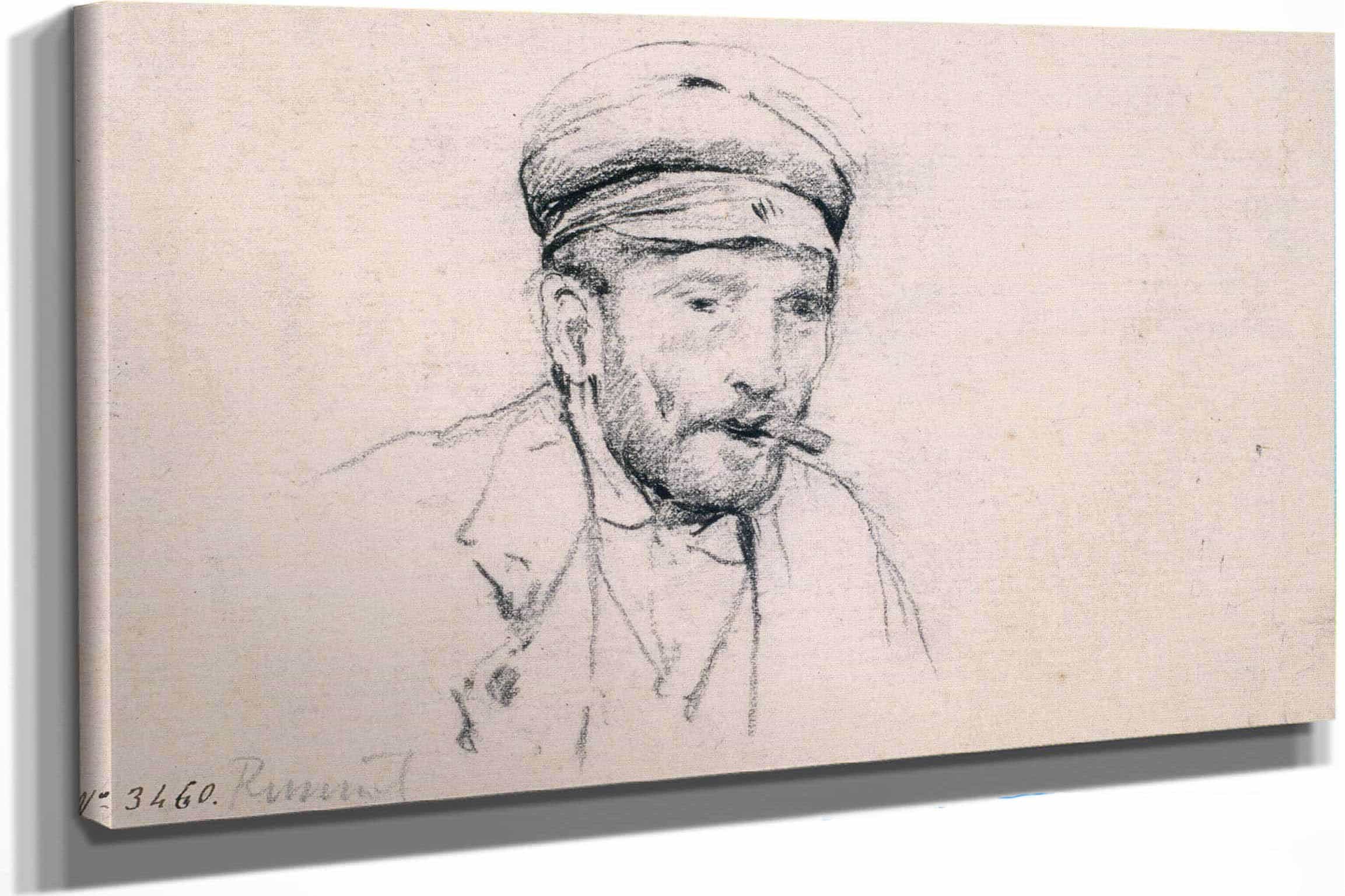 Study Of A Male Head by Santiago Rusinol - Image 5