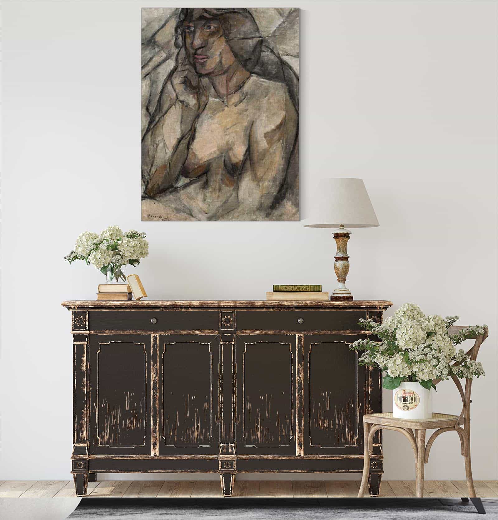 Study Of A Nude Female Half Nude by Tadeusz Makowski - Image 4