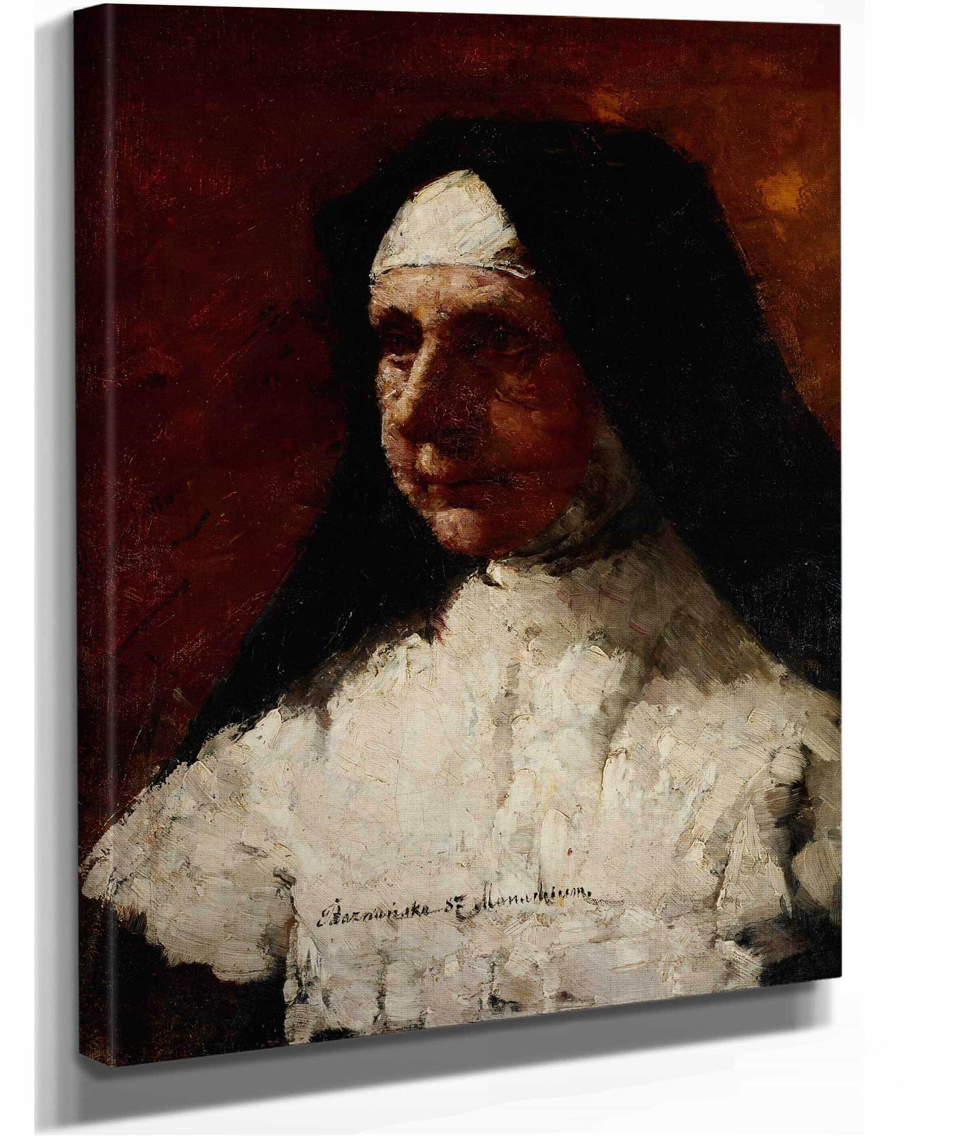 Study Of A Nun by Olga Boznanska - Image 2