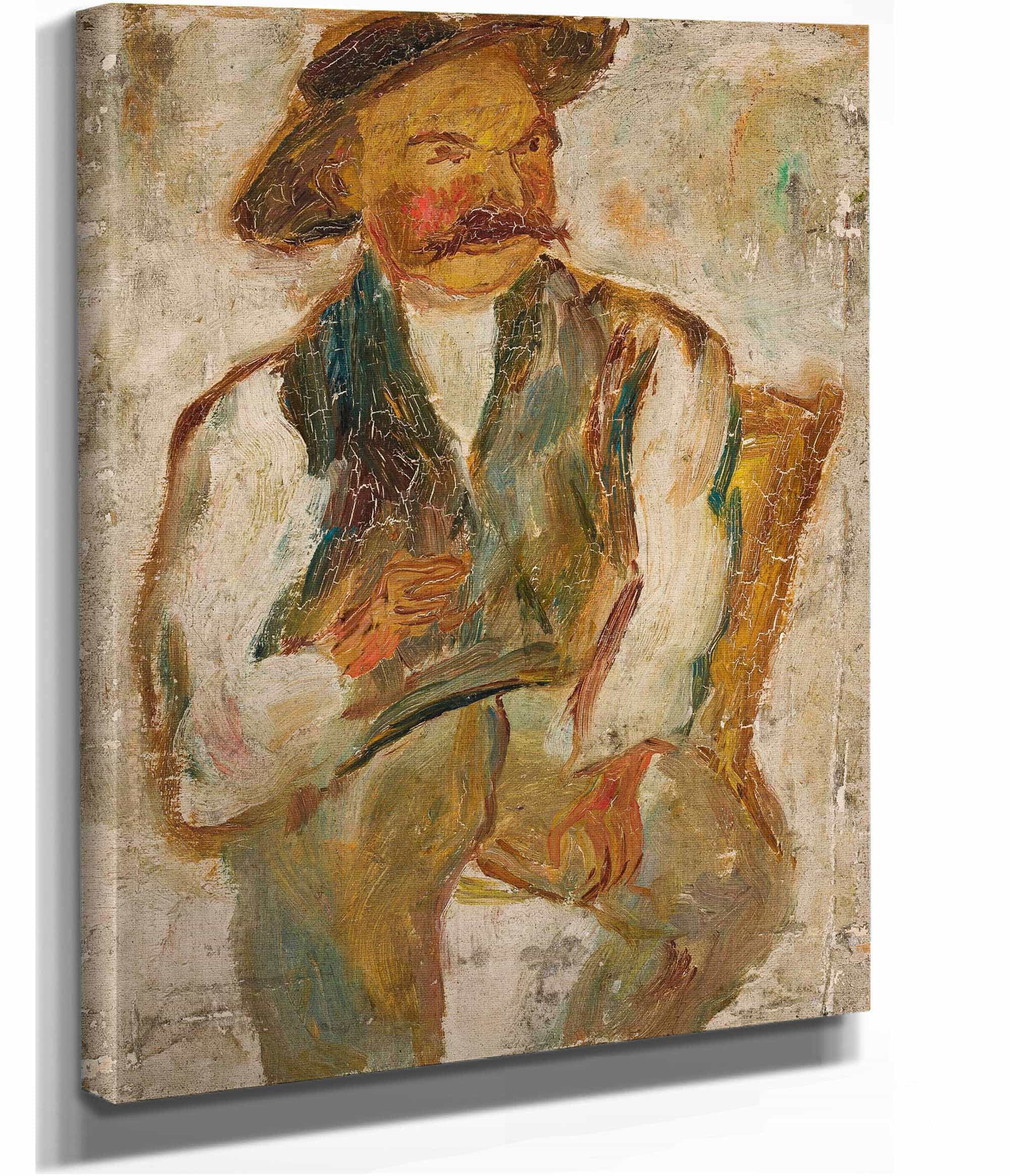 Study Of A Peasant In A Hat by Tadeusz Makowski - Image 2