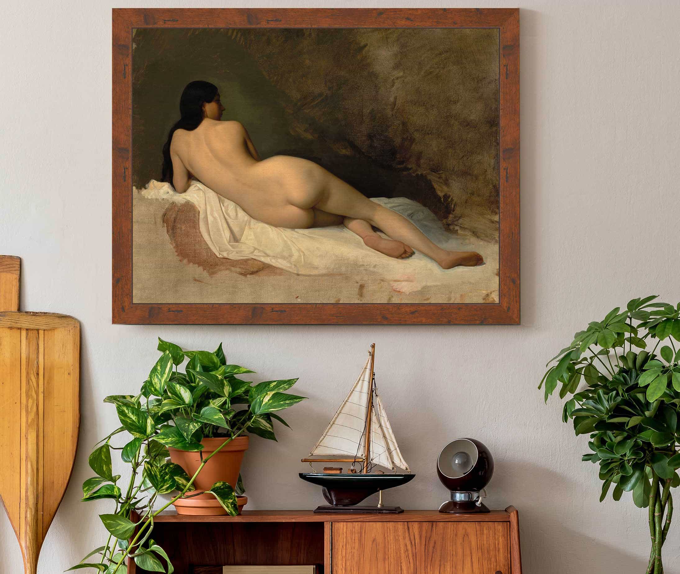 Study Of A Reclining Nude by Isidore Pils - Image 3