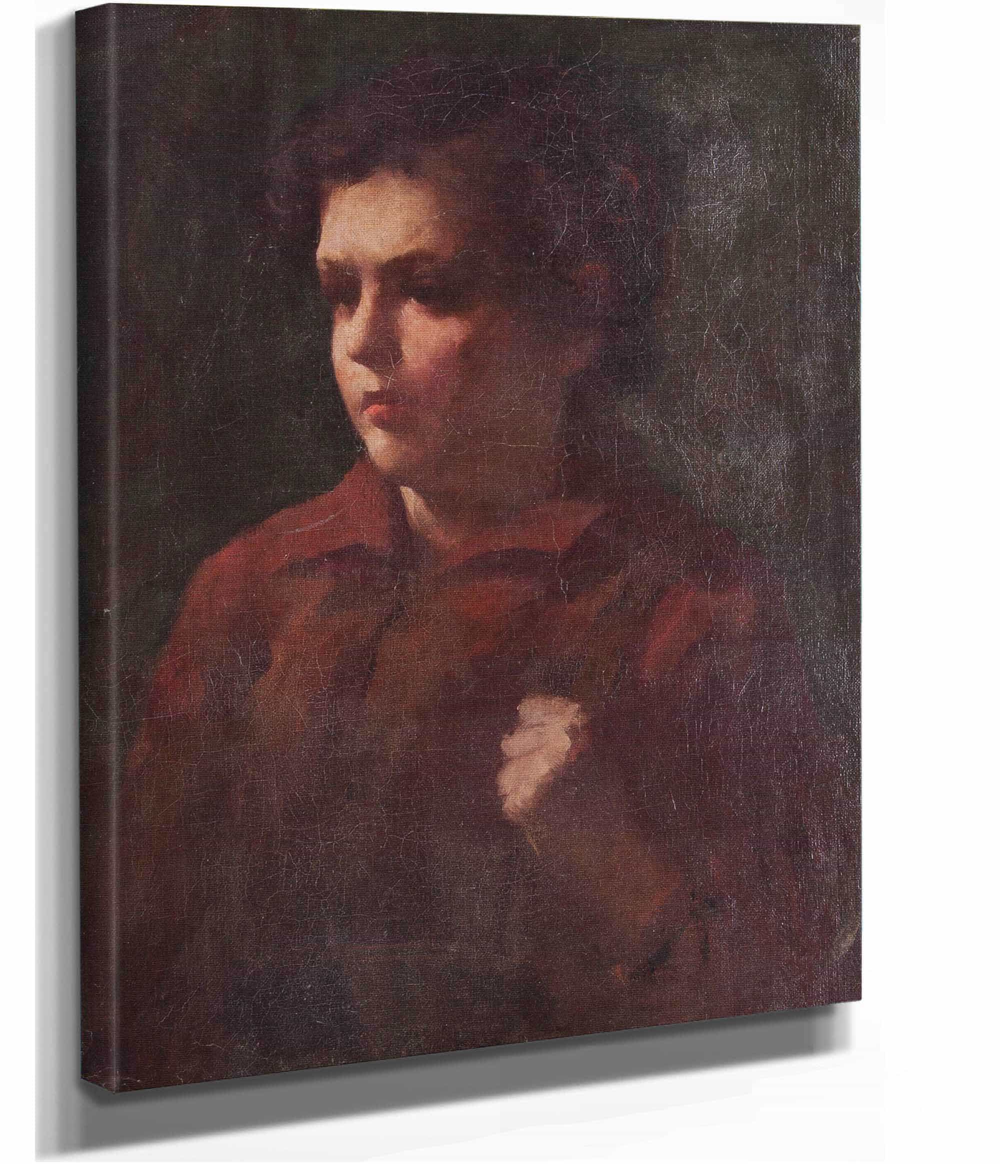Study Of A School Boy by Frank Duveneck - Image 2