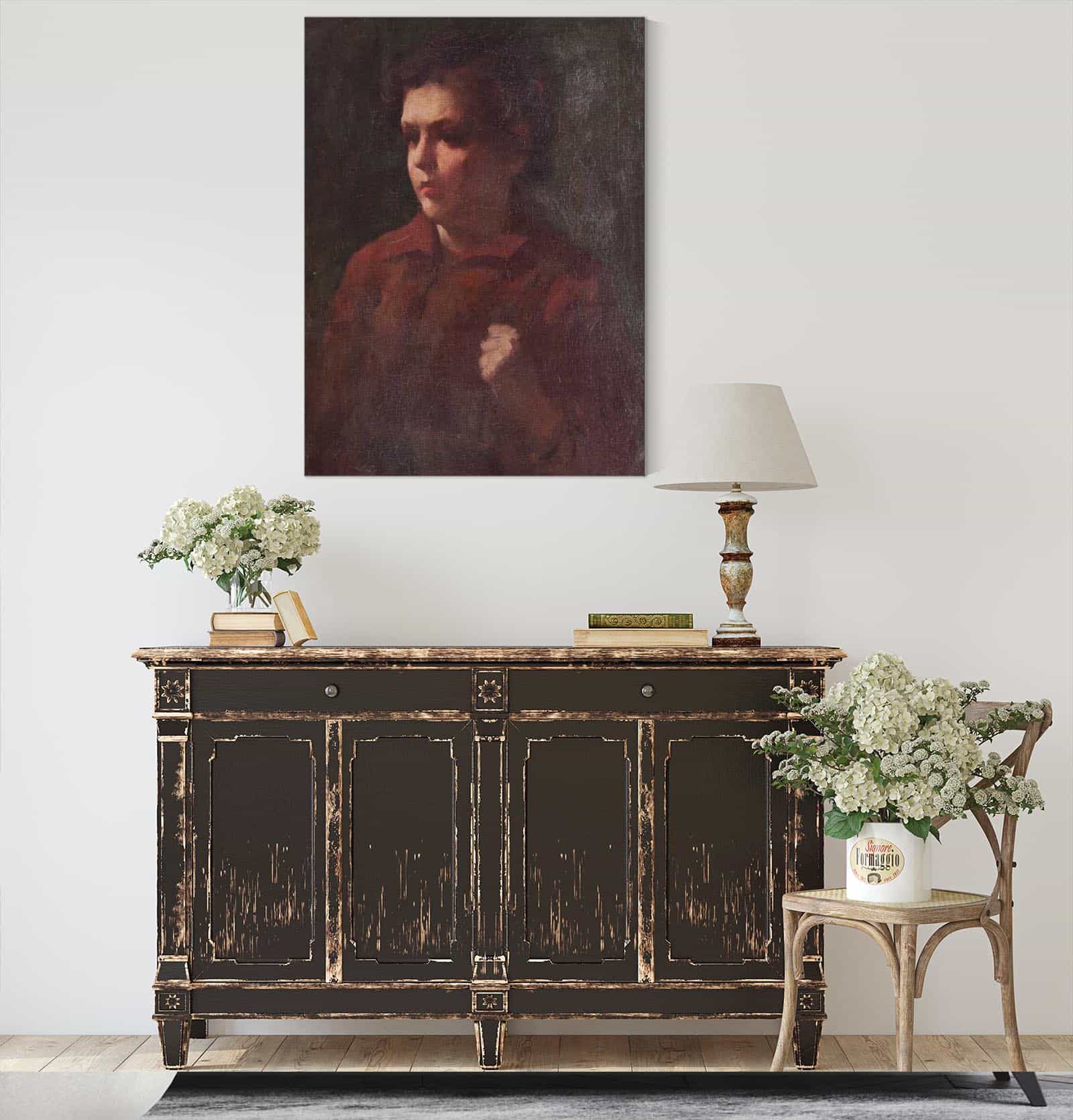 Study Of A School Boy by Frank Duveneck - Image 4