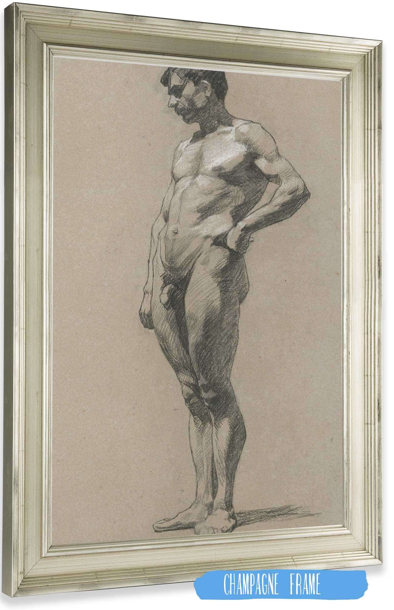 Study Of A Standing Man by Jozef Hanula