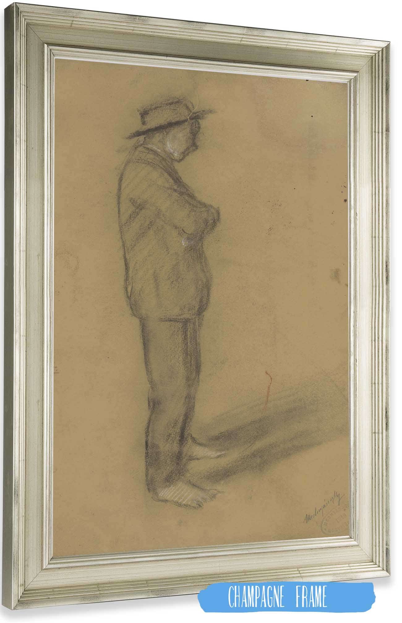 Study Of A Standing Man In A Hat by Ladislav Mednyanszky