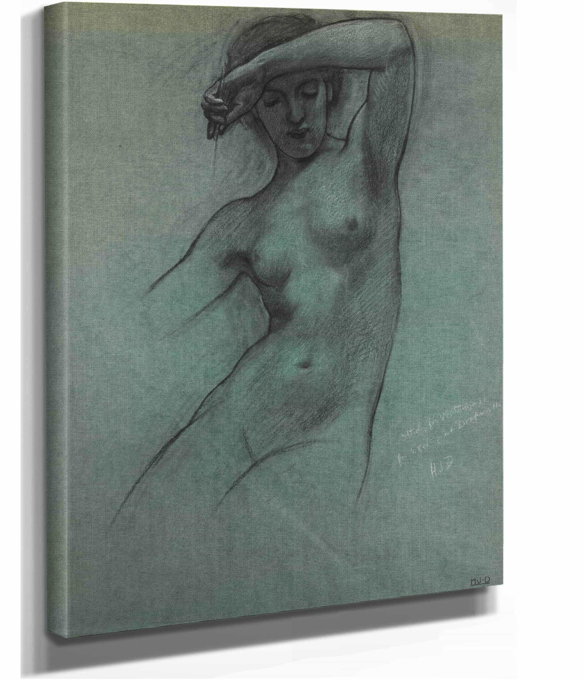 Study Of A Water Nymph For Prospero Summoning Nymphs And Deities by Herbert James Draper - Image 2