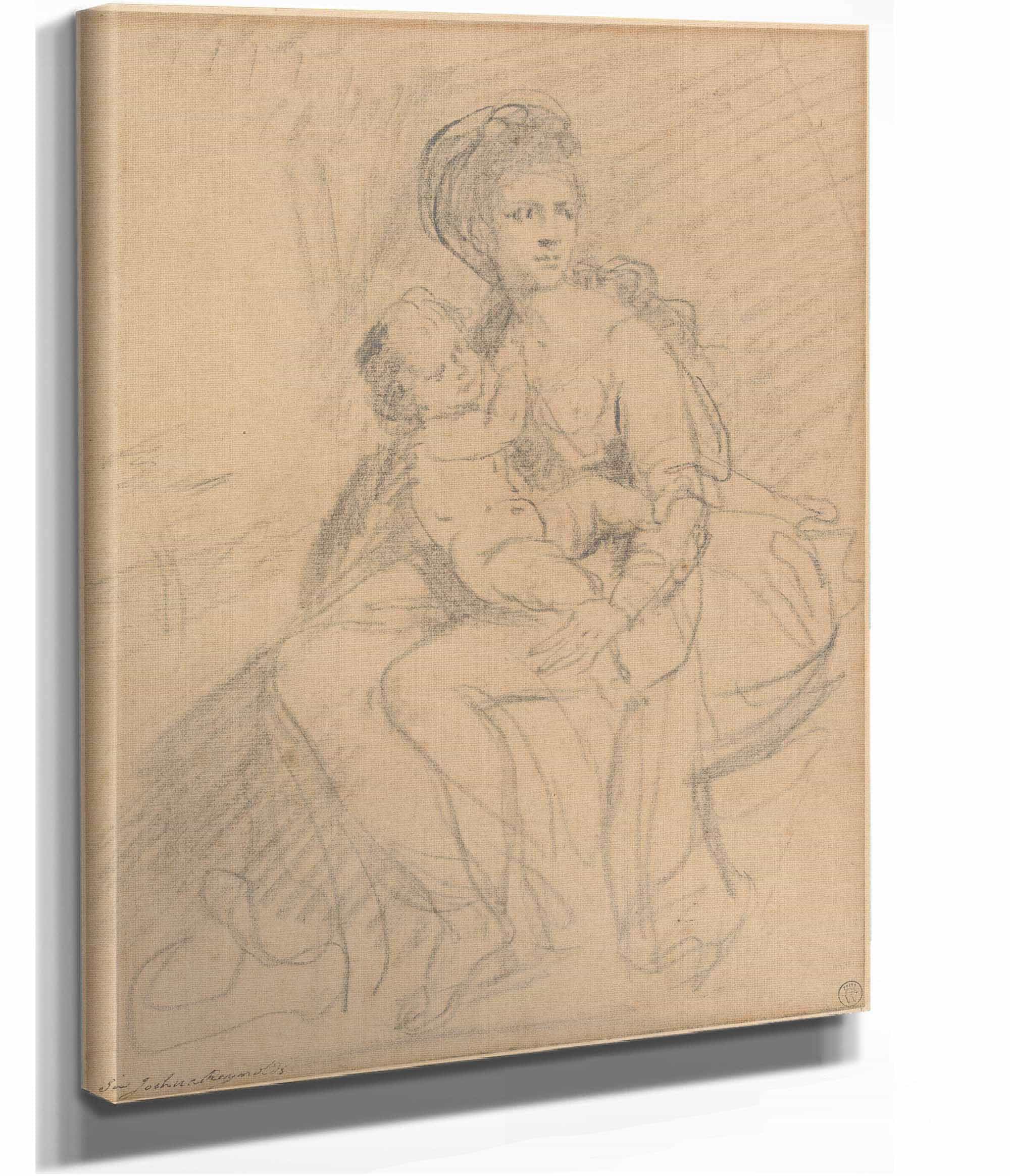 Study Of A Woman And Child by Sir Joshua Reynolds - Image 2