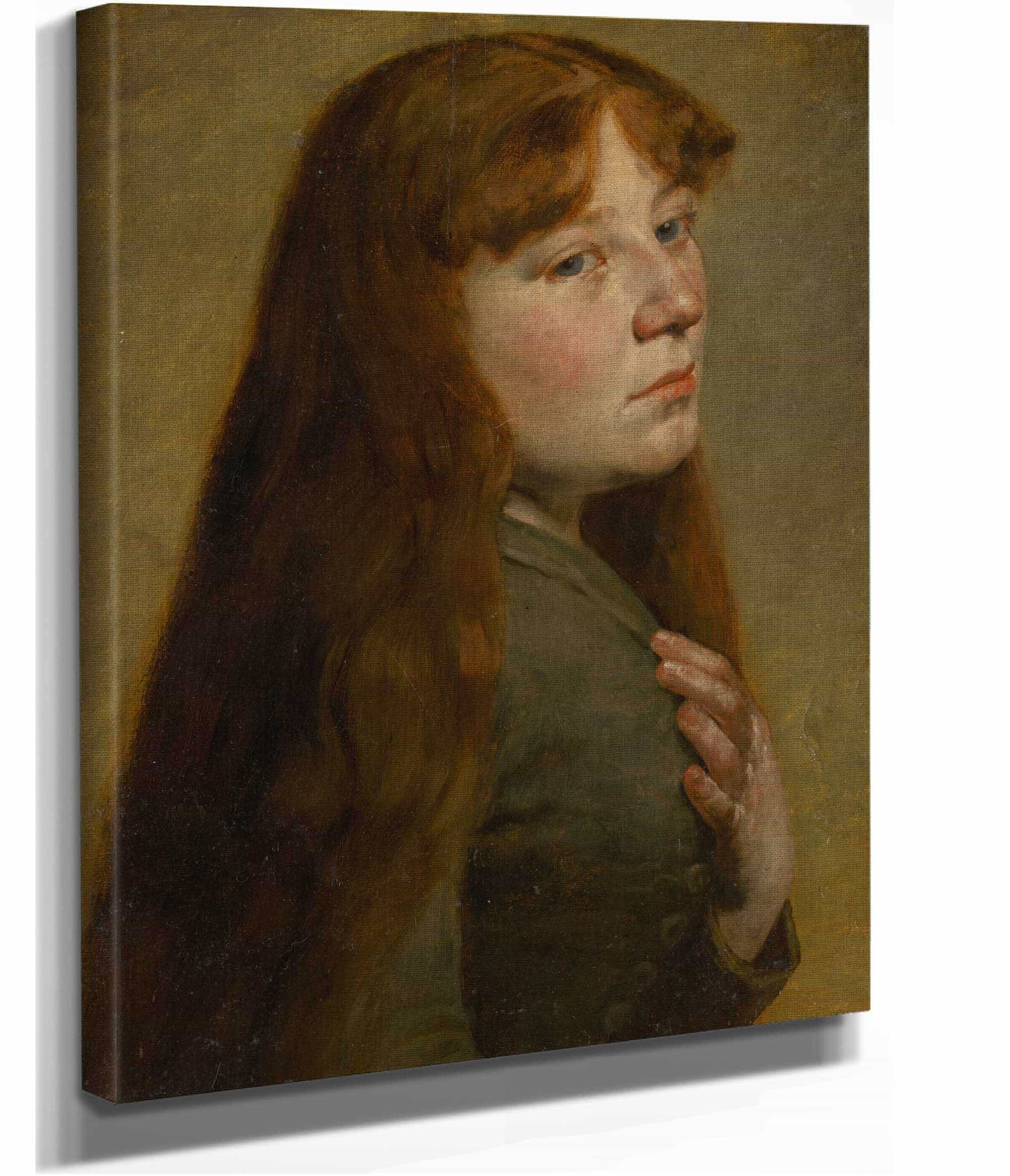 Study Of A Woman From Three Quarters Profile by Jozef Hanula - Image 2