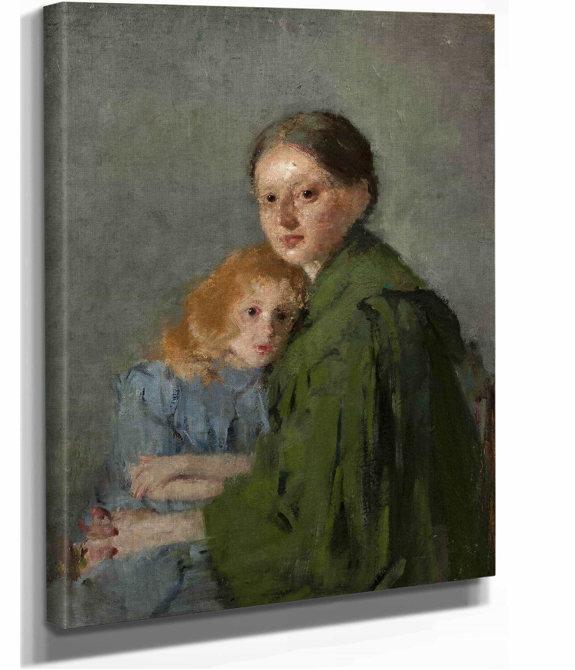 Study Of A Woman With A Girl by Olga Boznanska - Image 2