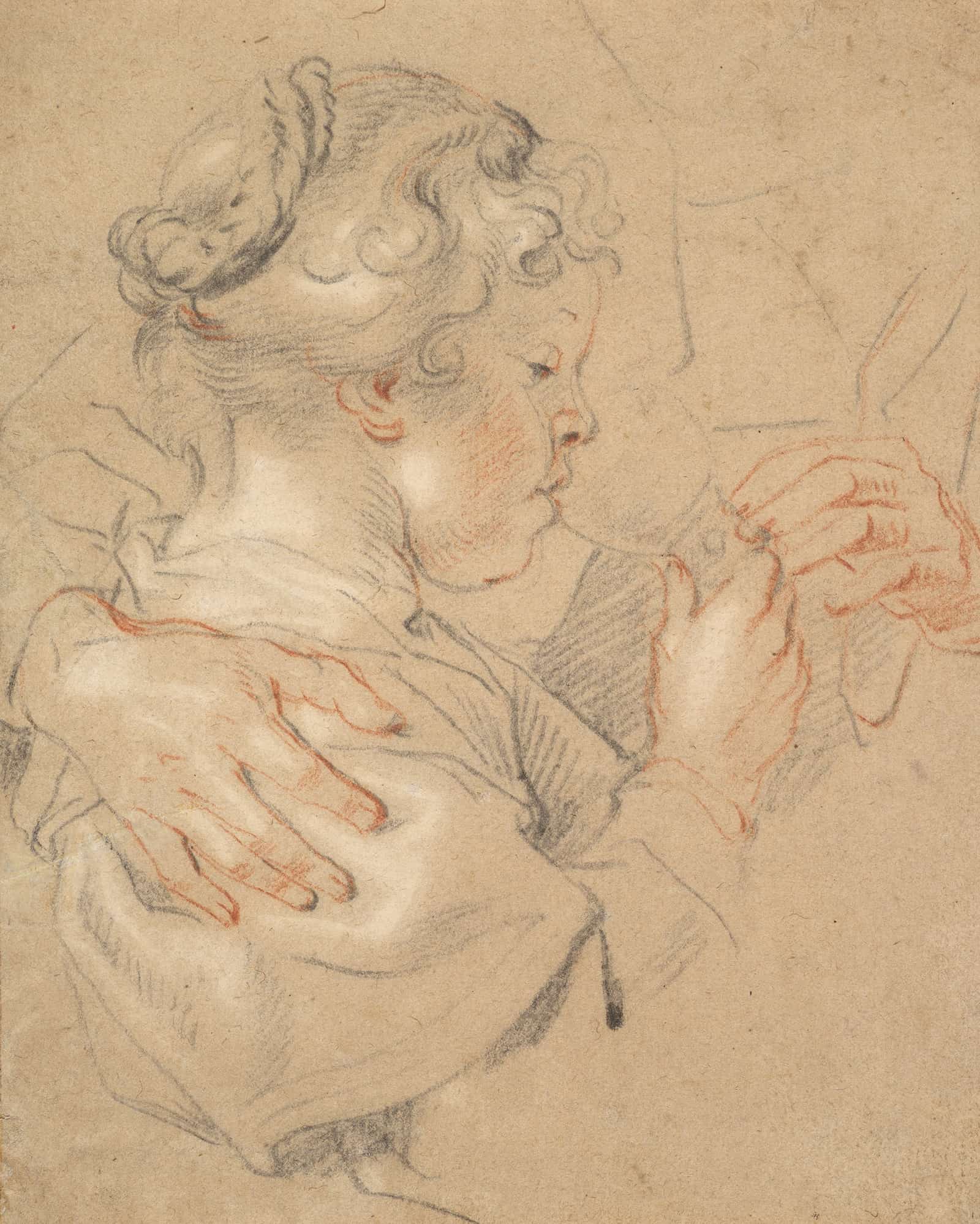Study Of A Young Girl Drinking From A Glass by Jacob Jordaens
