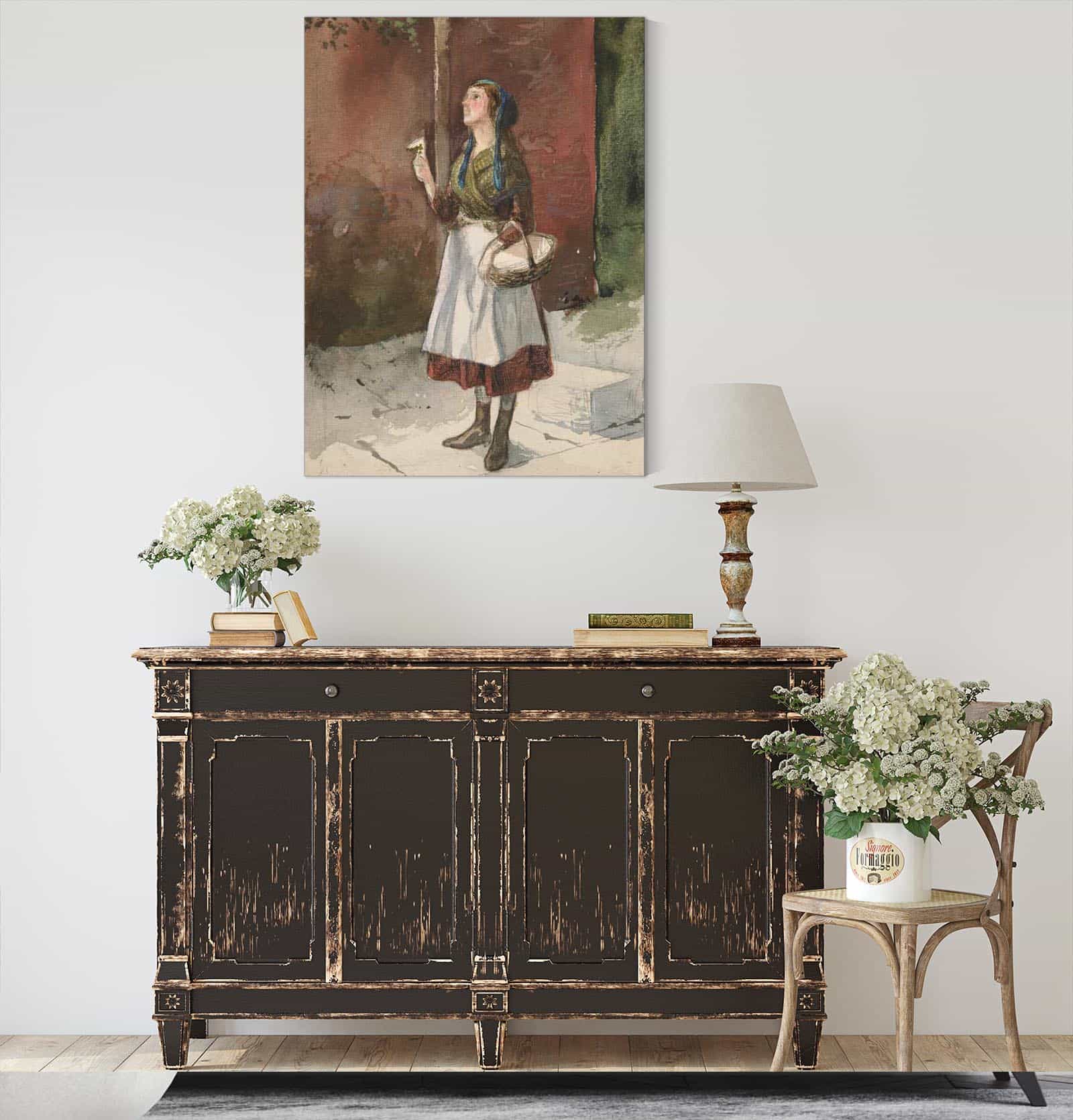 Study Of A Young Girl In A Garden by Edwin Austin Abbey - Image 4
