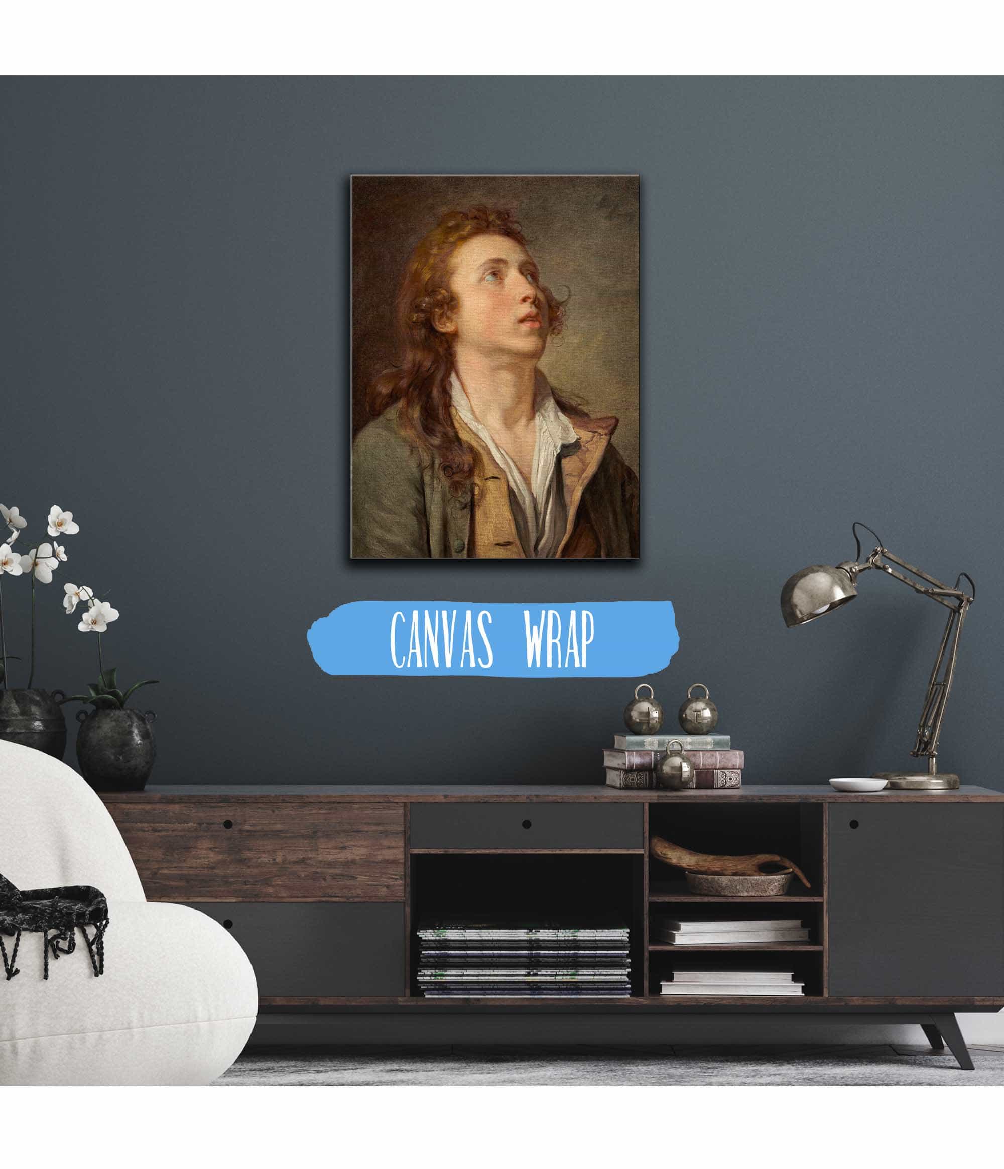 Study Of A Young Man by Jean Baptiste Greuze - Image 3