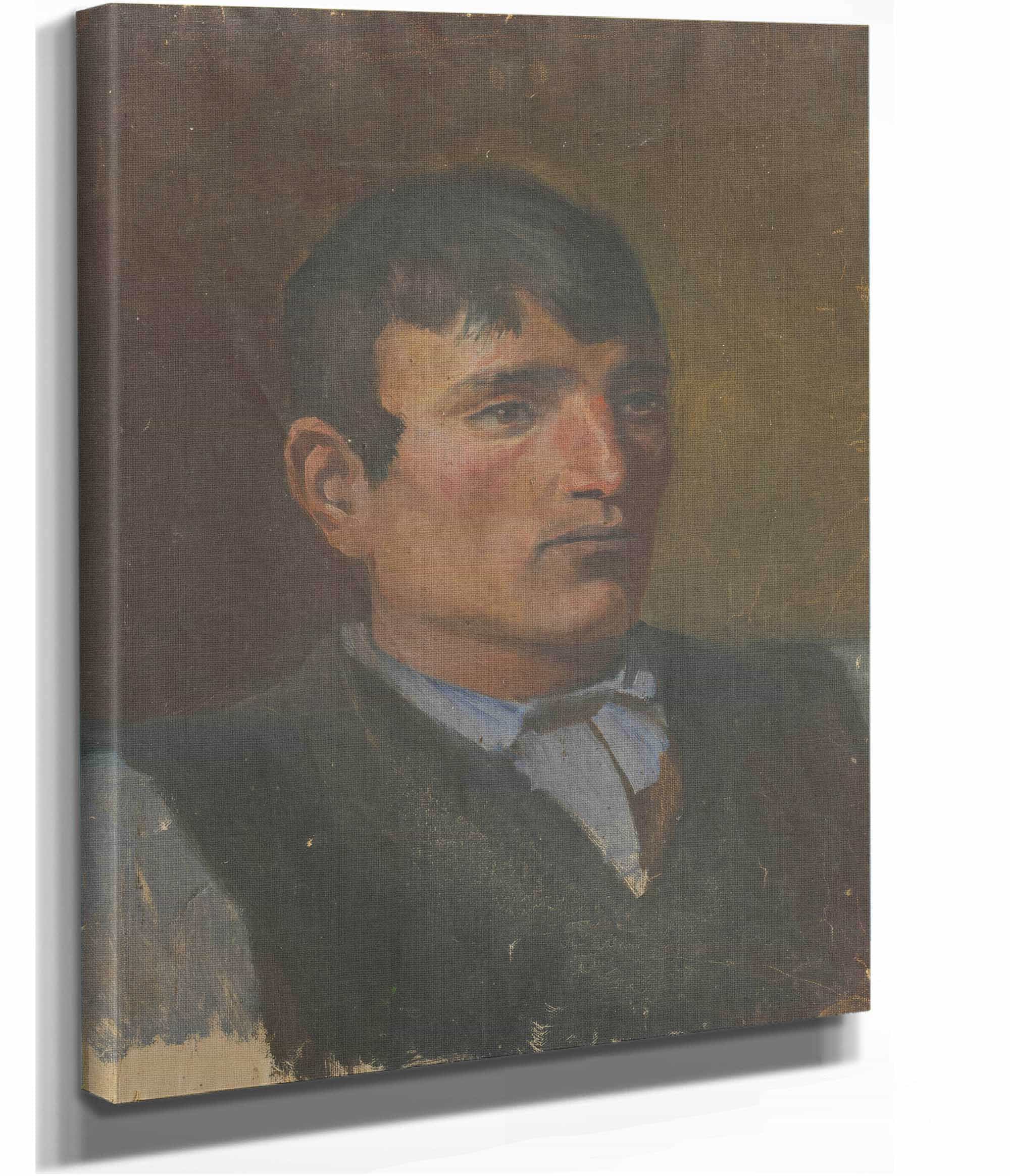 Study Of A Young Man In A Dark Vest by Ladislav Mednyanszky - Image 2
