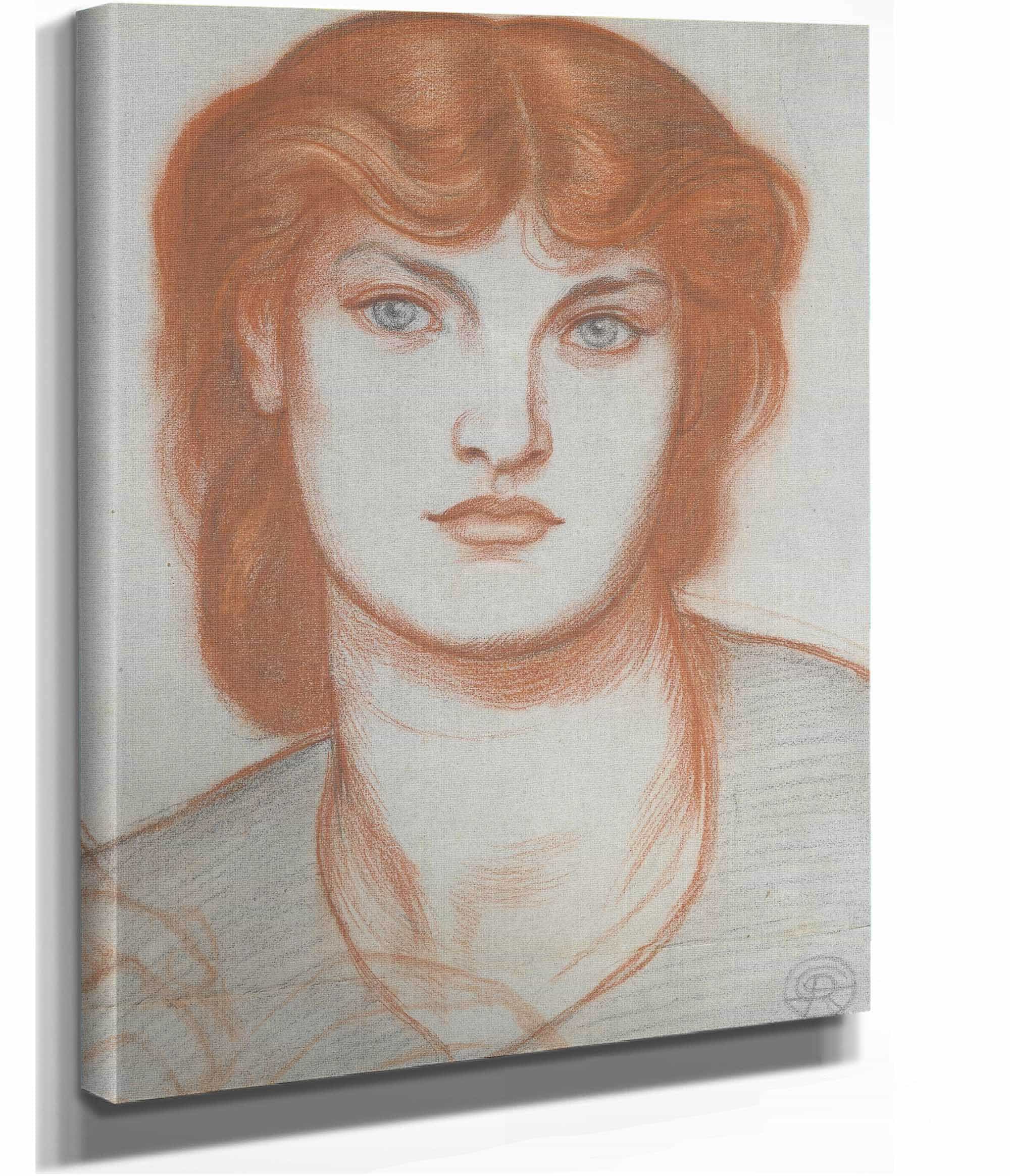Study Of Alexa Wilding For Regina Cordium by Dante Gabriel Rossetti - Image 2
