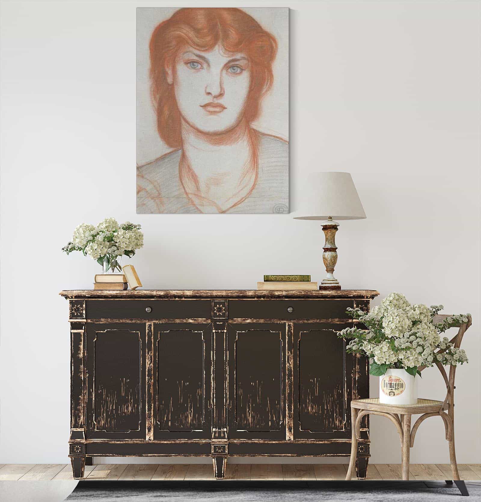 Study Of Alexa Wilding For Regina Cordium by Dante Gabriel Rossetti - Image 4