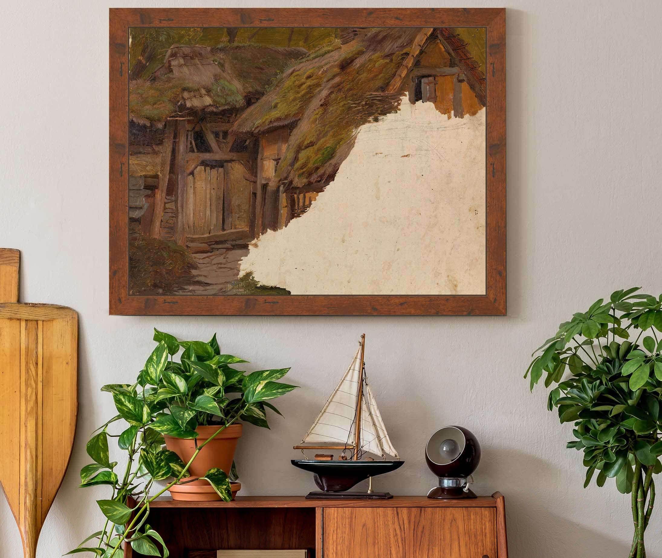 Study Of An Old Farm by Adolph Tidemand - Image 3