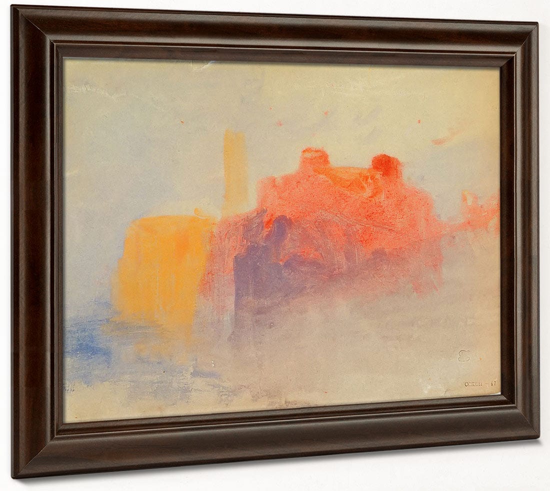 Study Of Buildings Above A Lake Or River C By Jwm Turner - Image 6