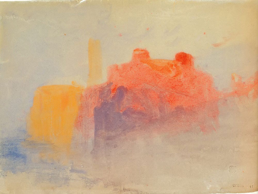 Study Of Buildings Above A Lake Or River C By Jwm Turner - Image 7
