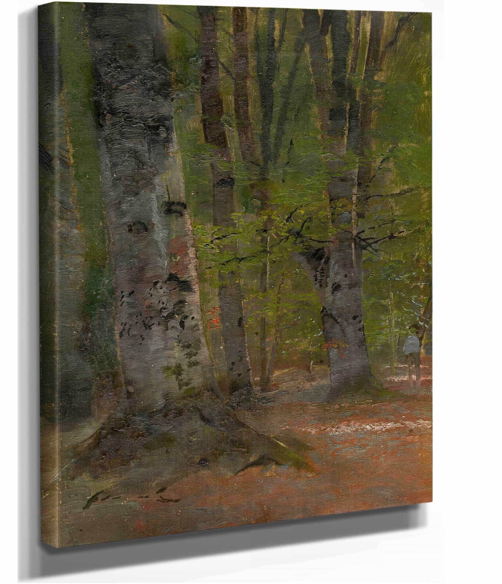 Study Of Forest Interior by Ladislav Mednyanszky - Image 2
