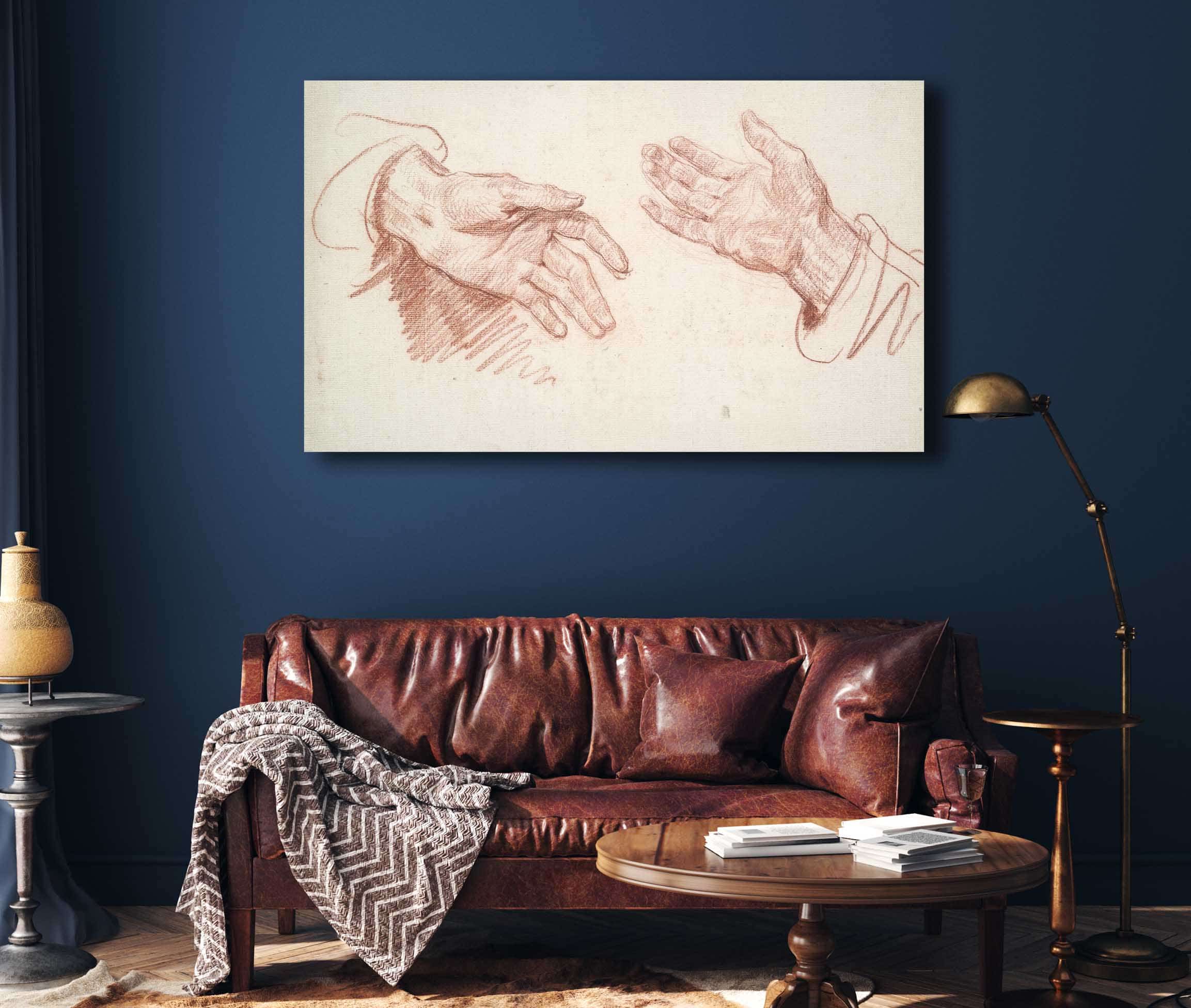 Study Of Hands by Jean Baptiste Greuze - Image 4