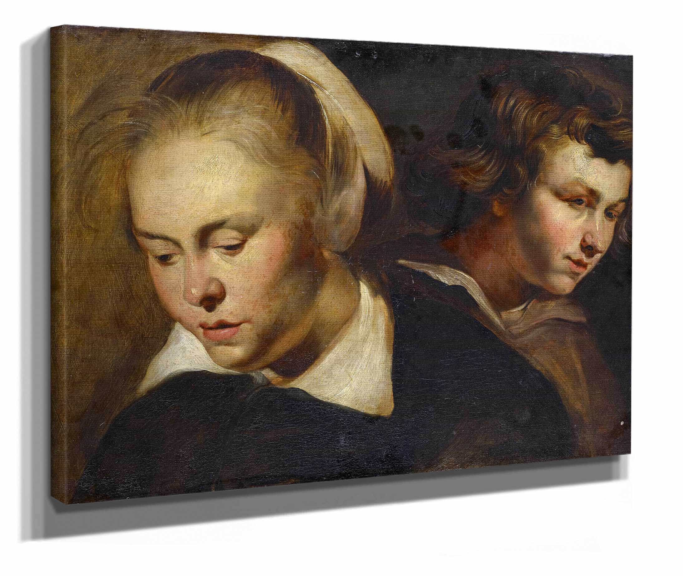 Study Of Heads by Jacob Jordaens - Image 2