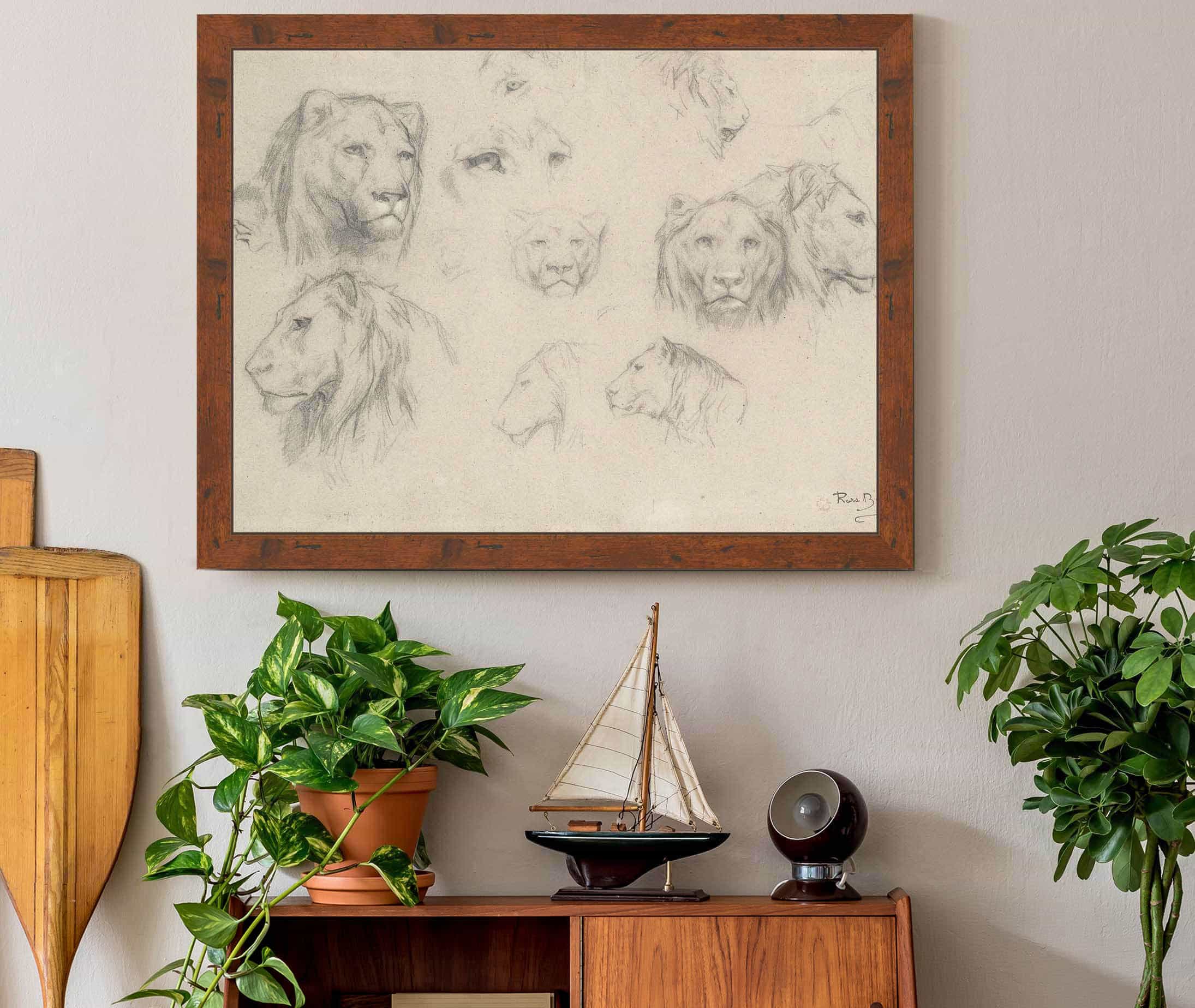 Study Of Lions And Lionesses by Rosa Bonheur - Image 3