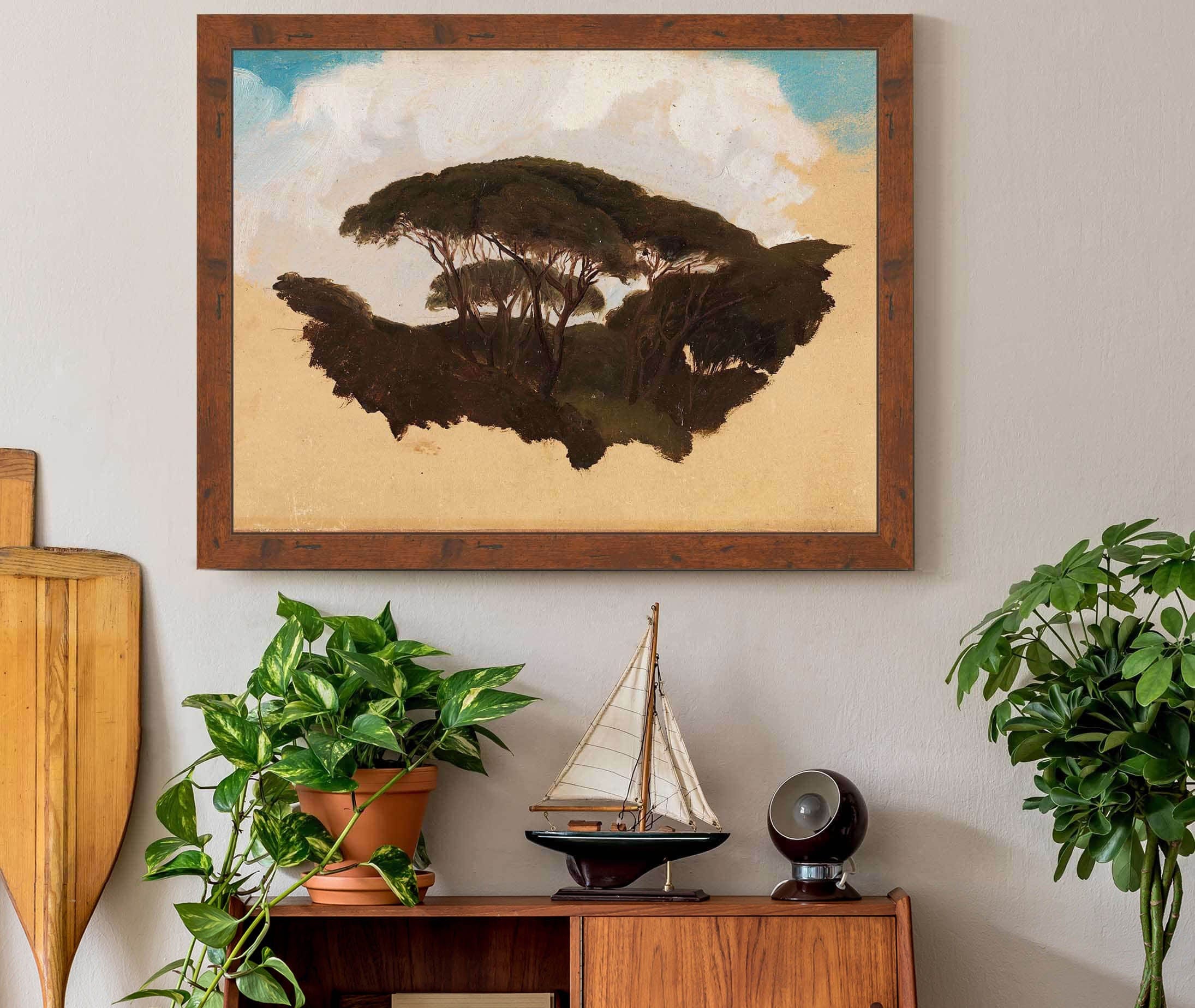 Study Of Stone Pines by Adolph Tidemand - Image 3