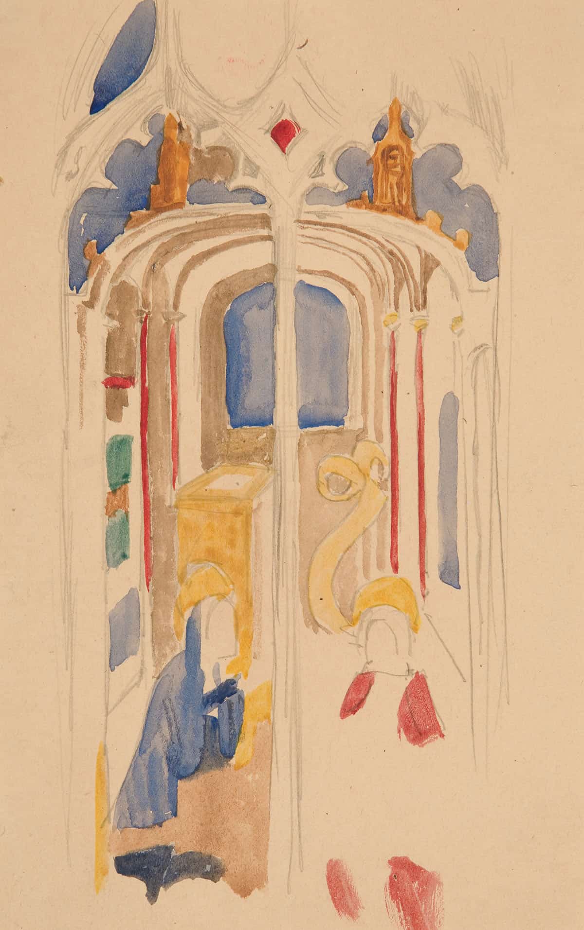 Study Of The Annunciation by Edwin Austin Abbey - Image 3