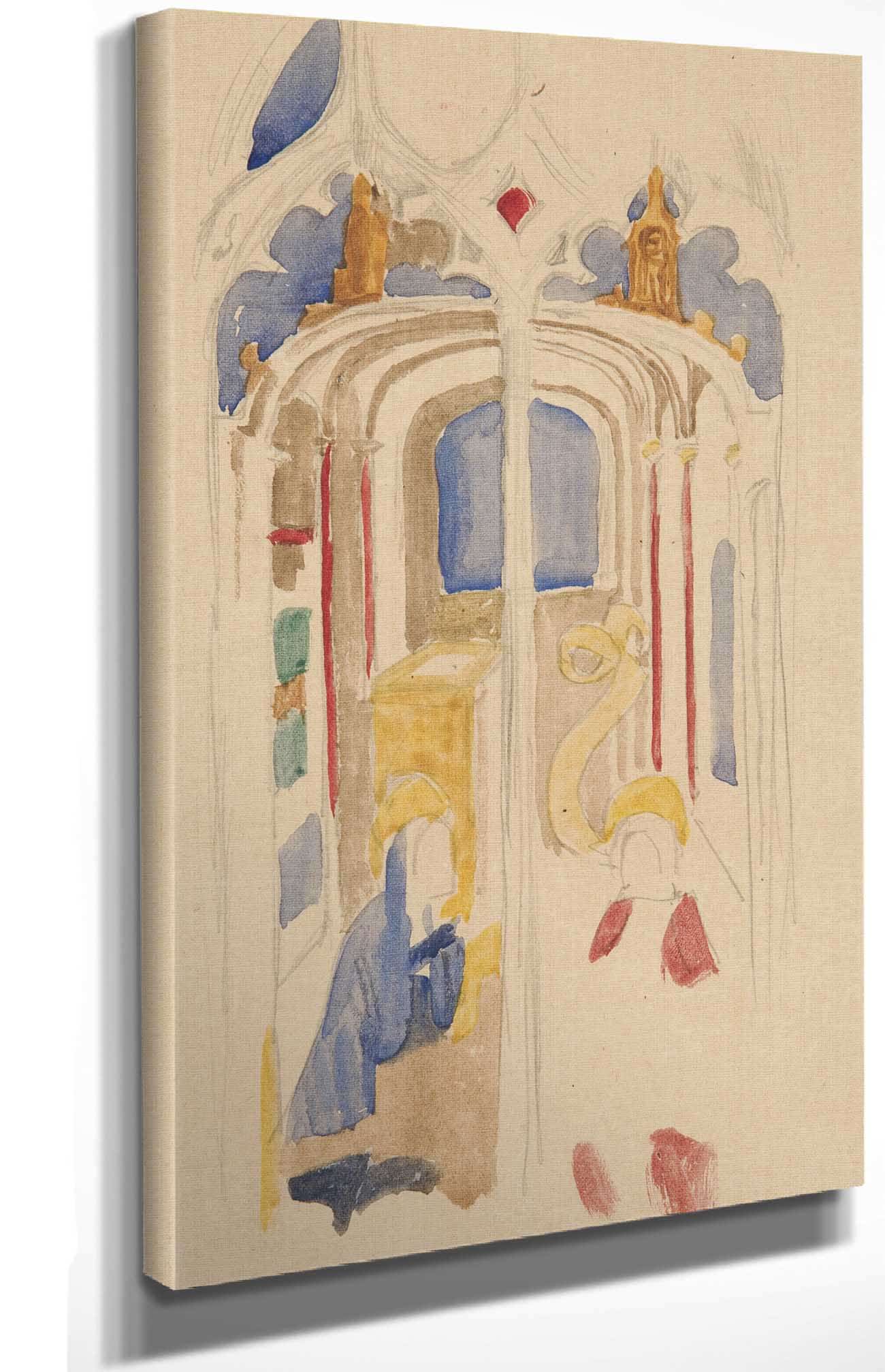 Study Of The Annunciation by Edwin Austin Abbey - Image 4