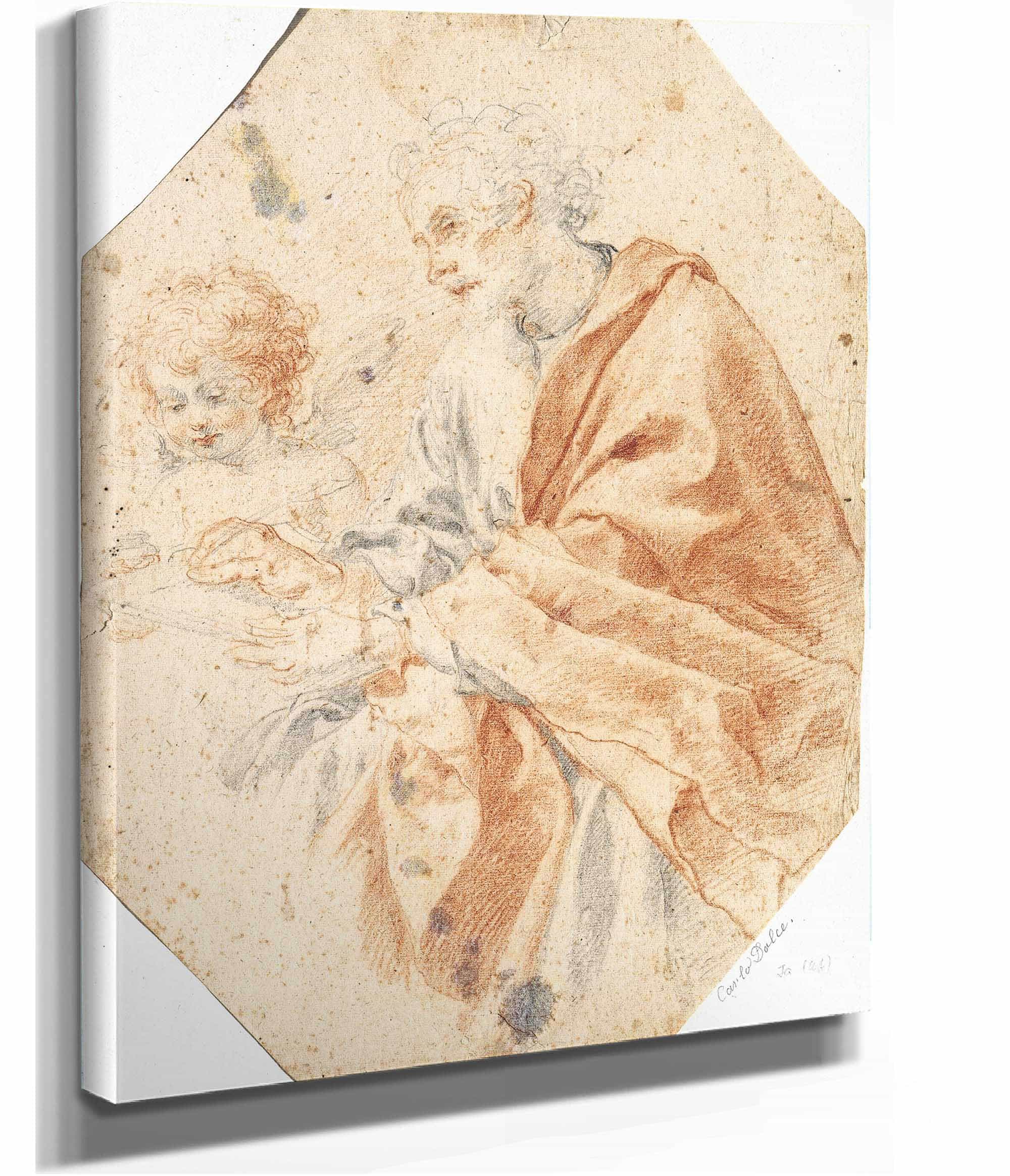 Study Of The Evangelist Matthew And The Angel by Carlo Dolci - Image 2