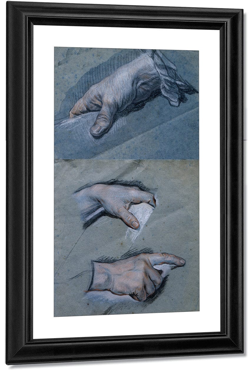 Study Of The Hands Of A Man By Maurice Quentin De La Tour - Image 3