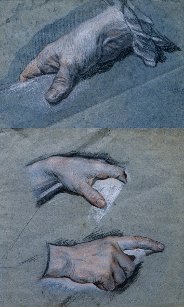 Study Of The Hands Of A Man By Maurice Quentin De La Tour - Image 6