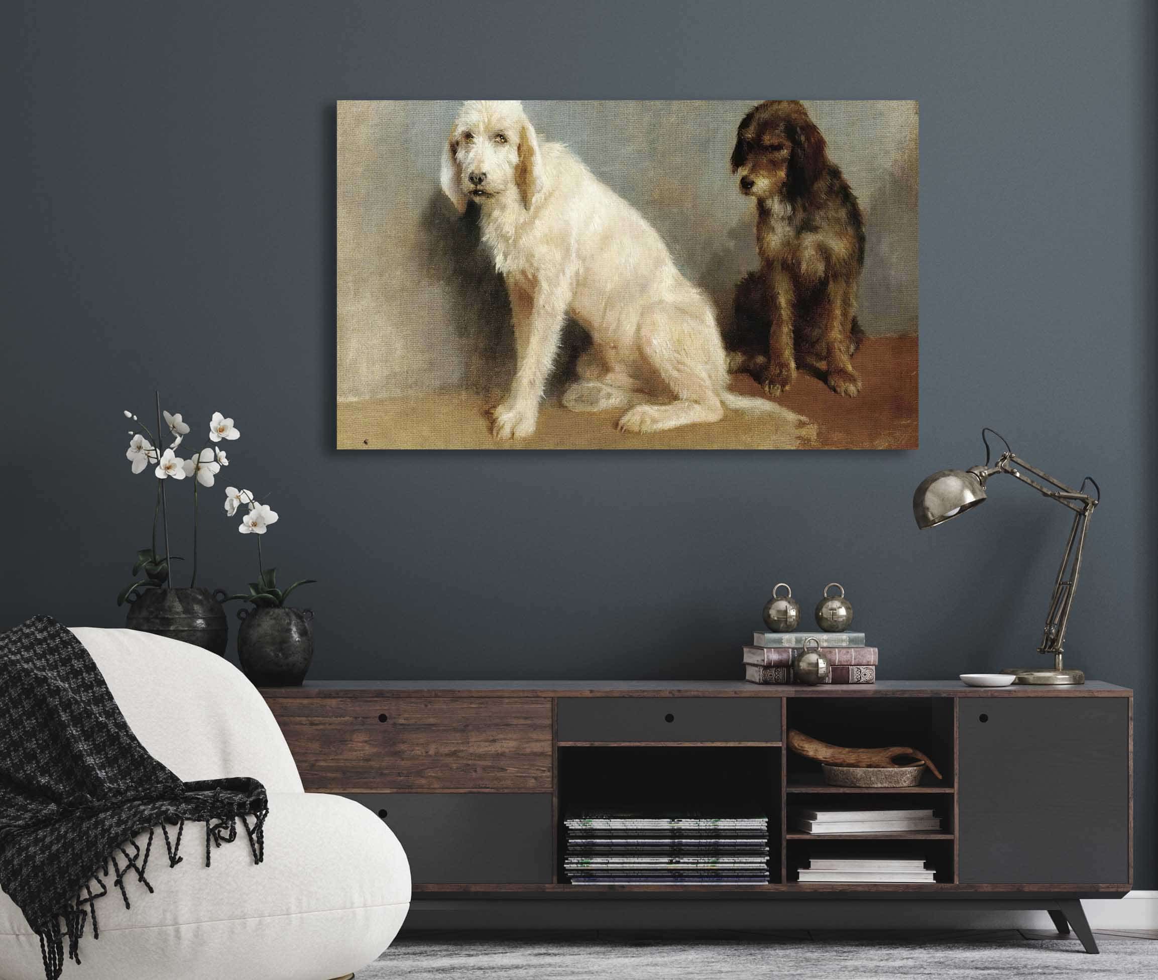 Study Of Two Dogs by Rosa Bonheur - Image 5