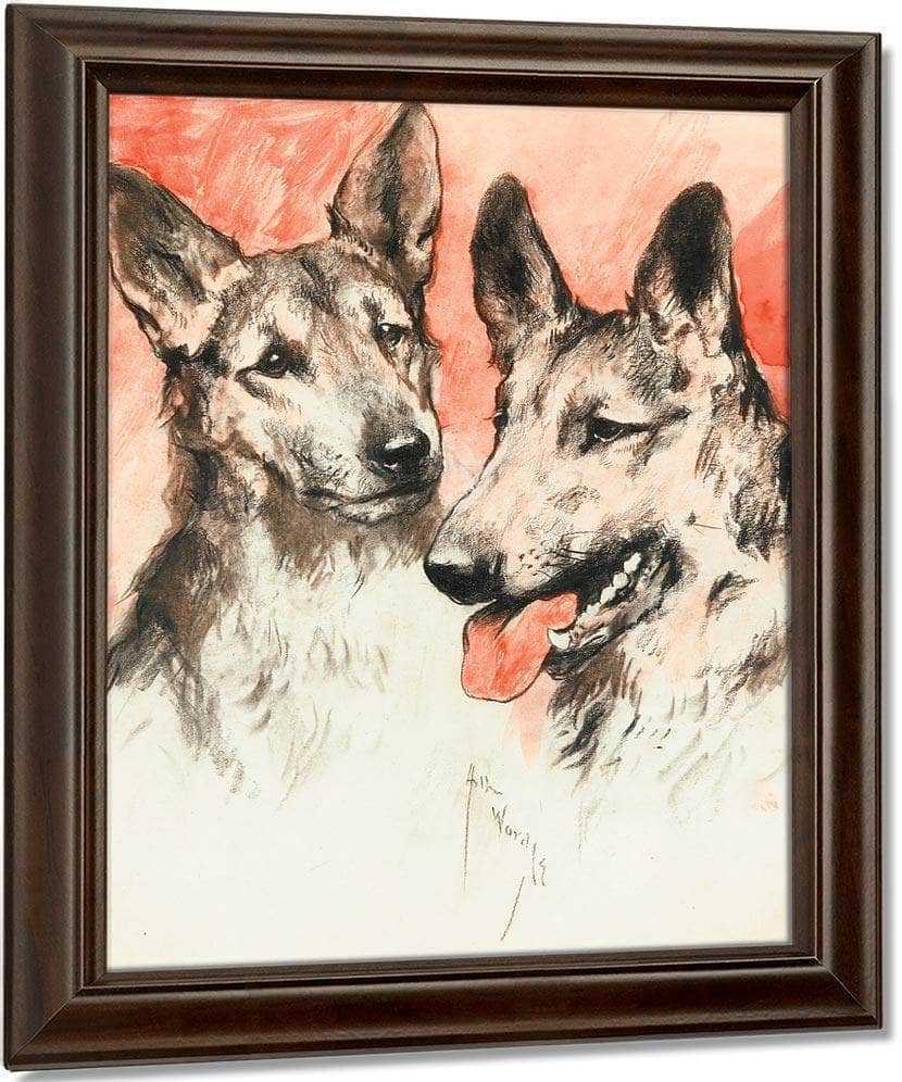 Study Of Two German Shepherds By Arthur Wardle - Image 5