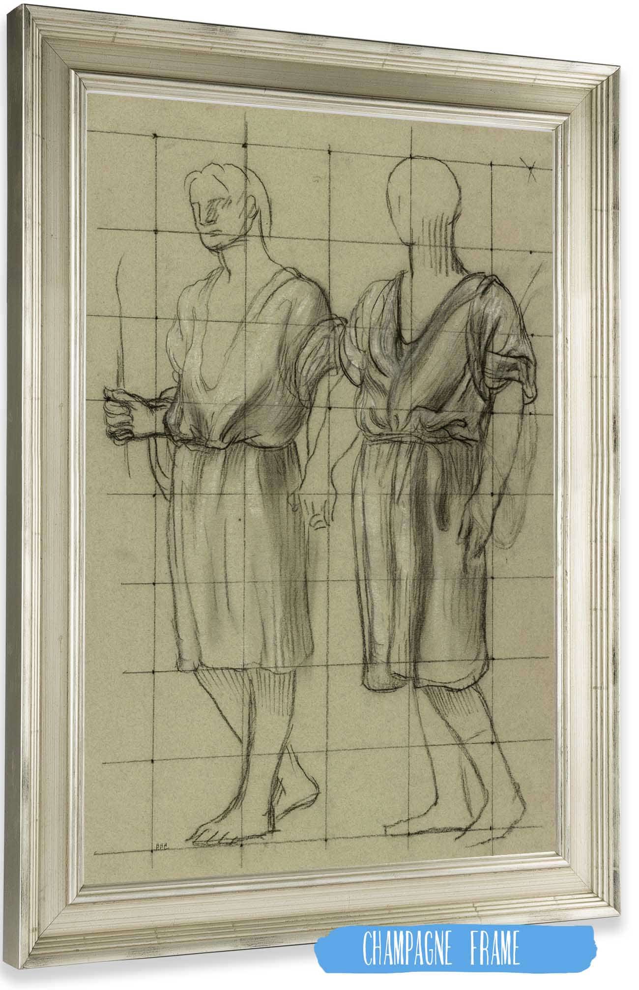 Study Of Two Standing Figures by Pierre Puvis De Chavannes