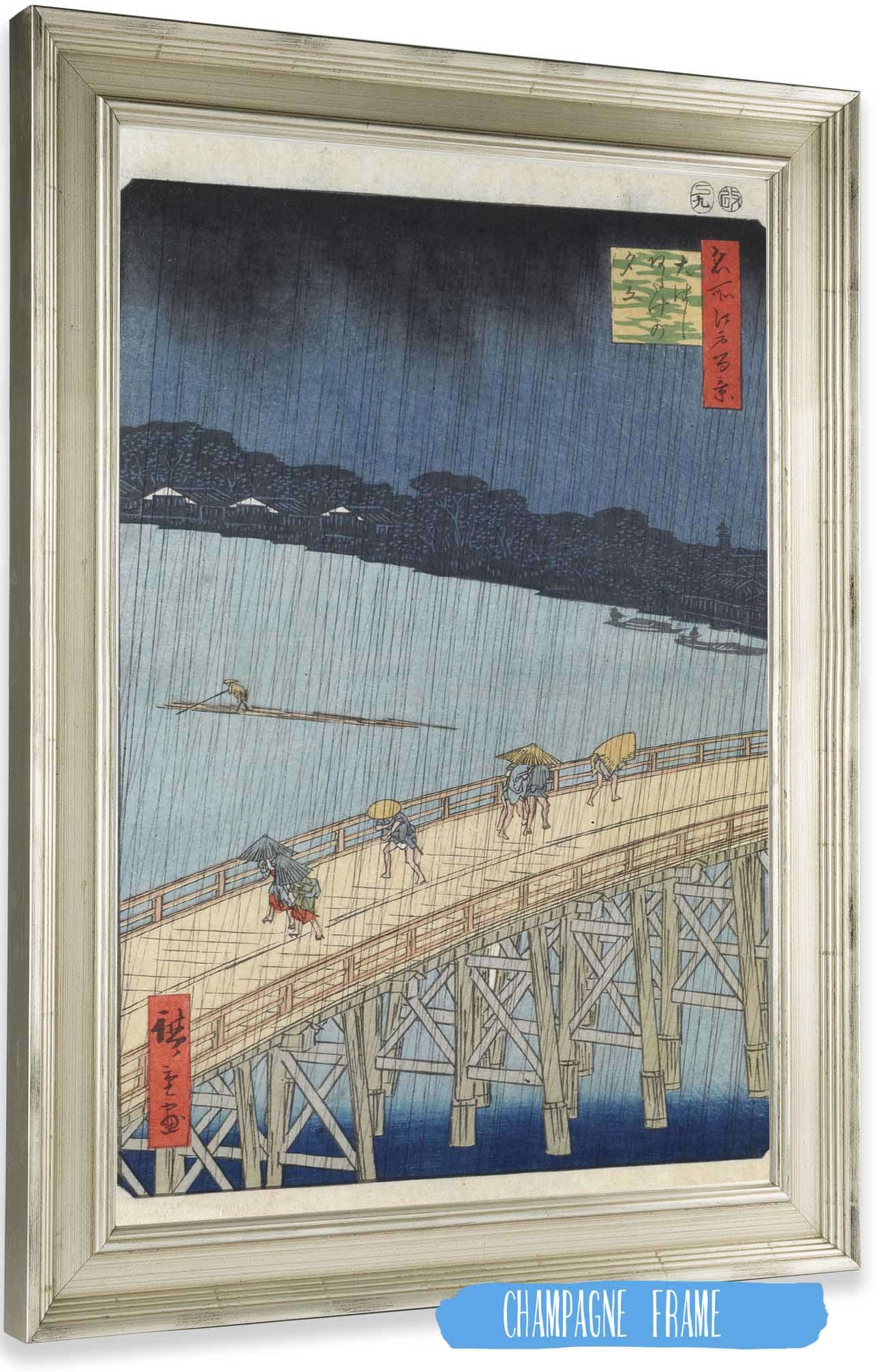 Sudden Shower Over Ohashi Bridge And Atake by Ando Hiroshige