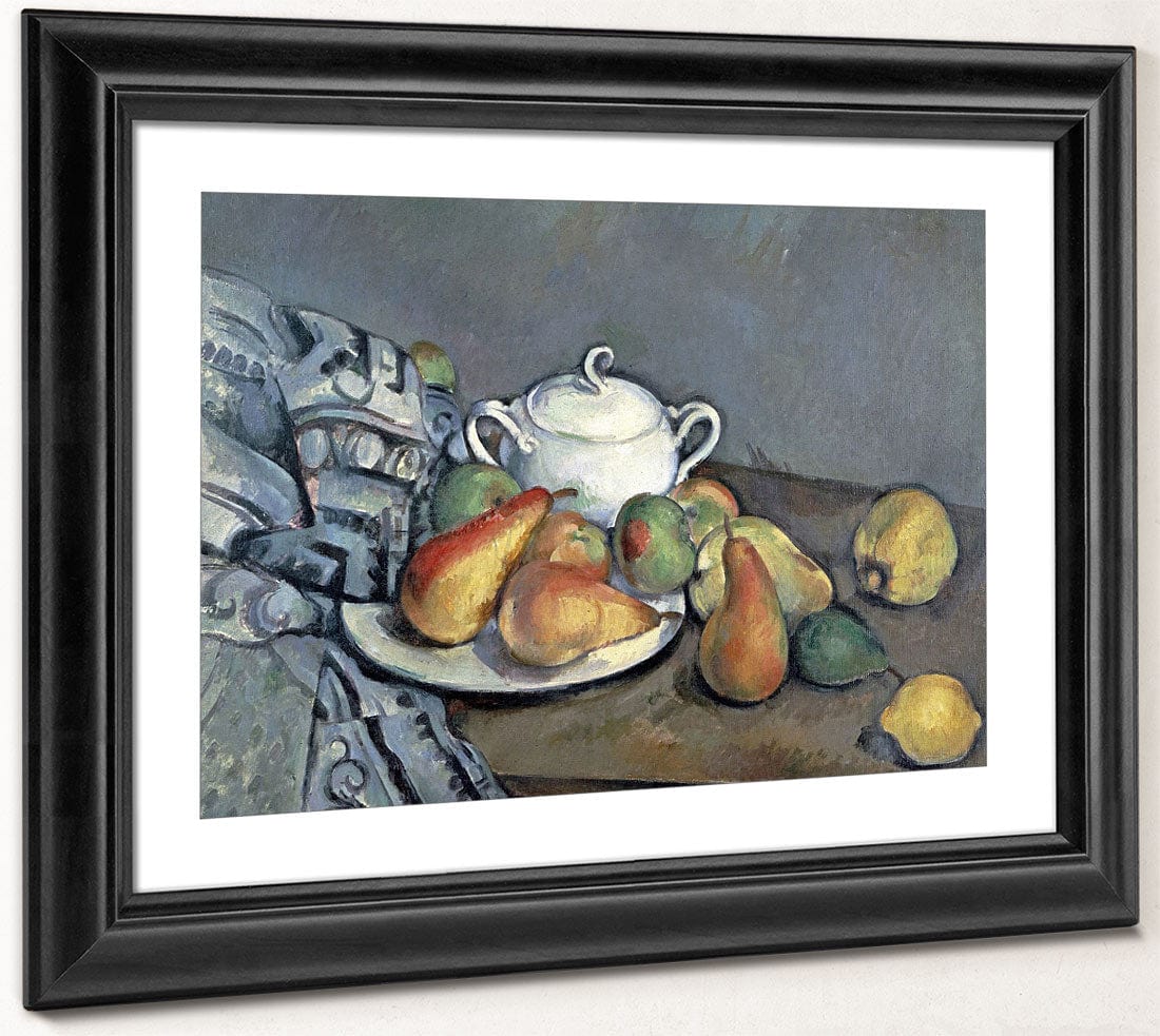 Sugar Bowl, Pears And Curtain By Paul Cezanne - Image 2